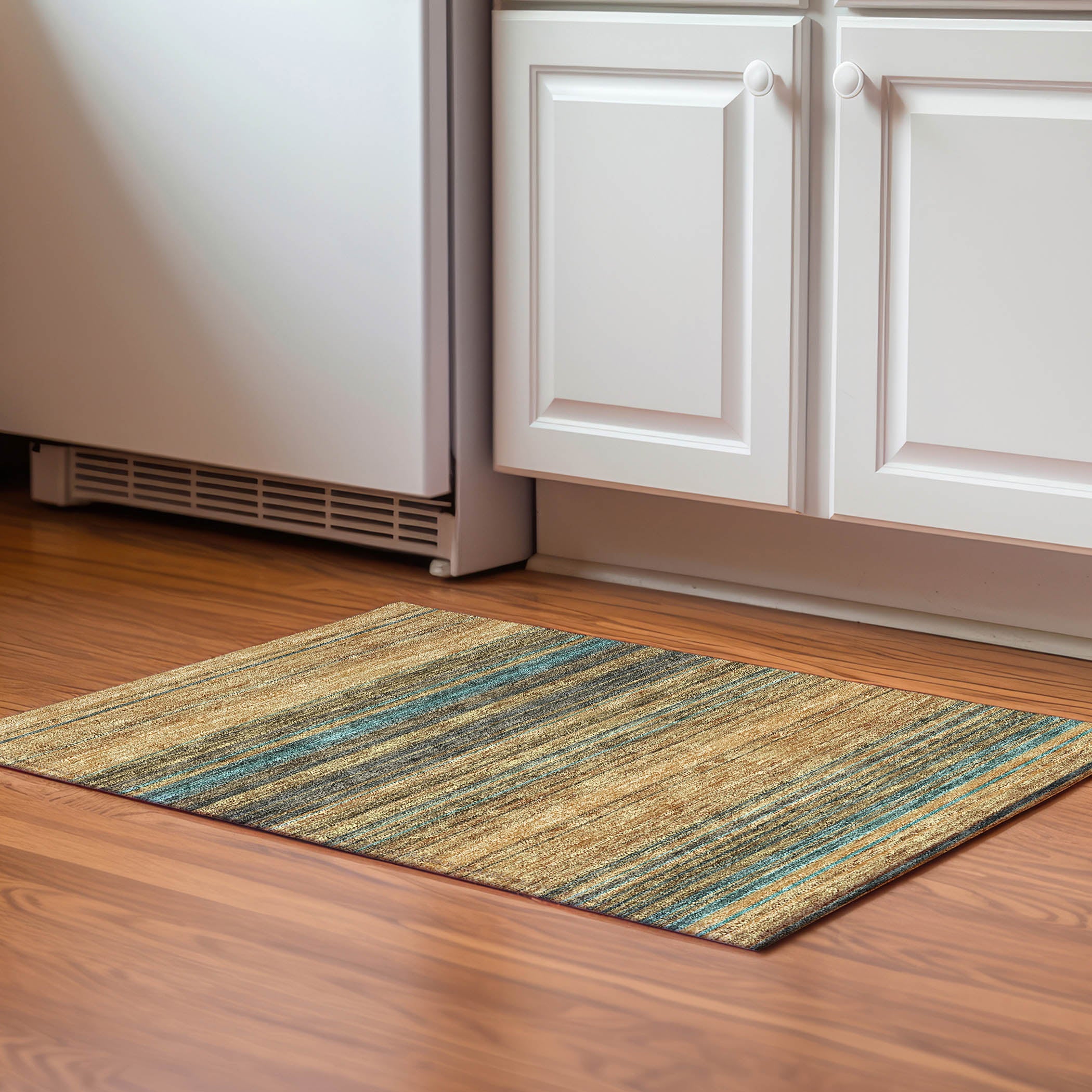Santorini Machine Washable Transitional Wheat Gold Rug 1'8" x 2'6" #shape_Rectangle