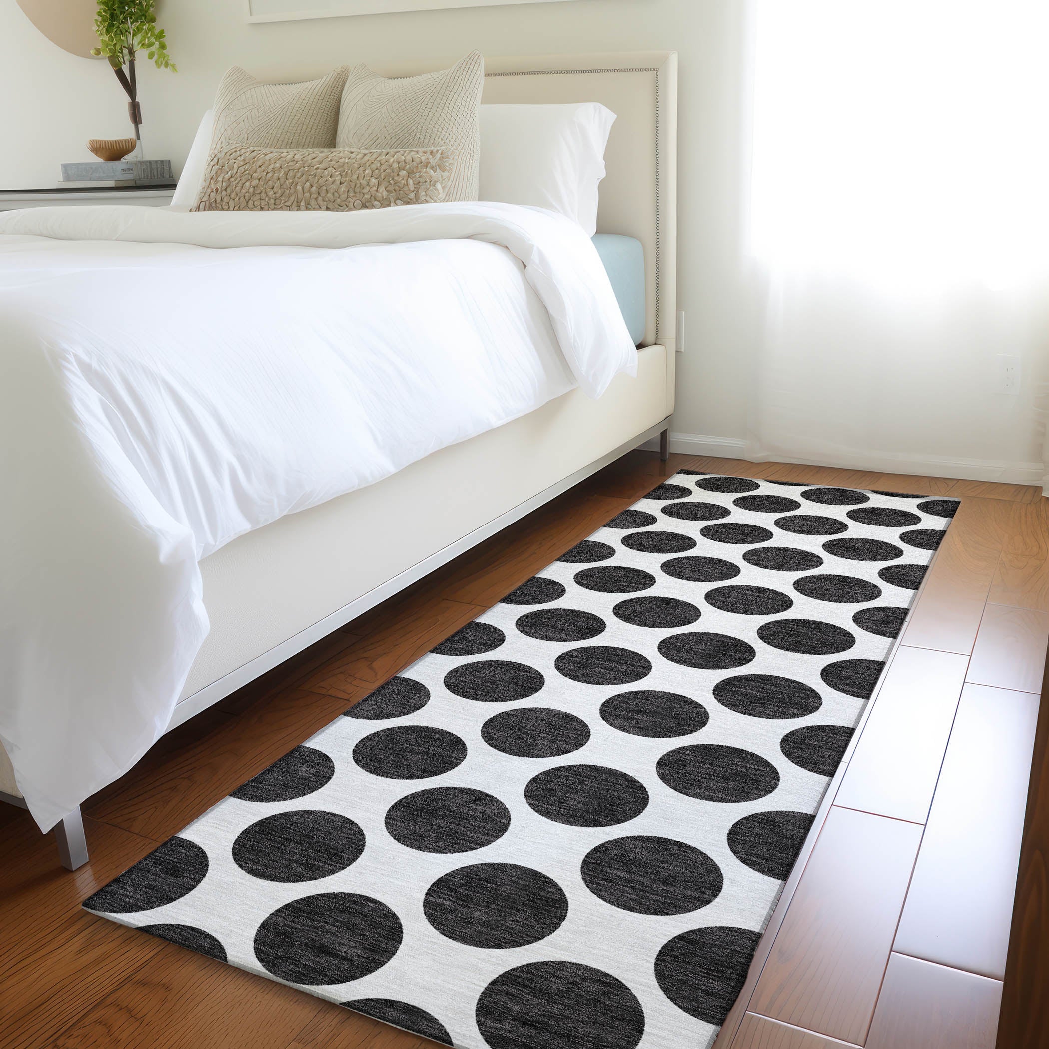 Jaipur Machine Washable Transitional Black Rug 2'3" x 7'6" #shape_Runner