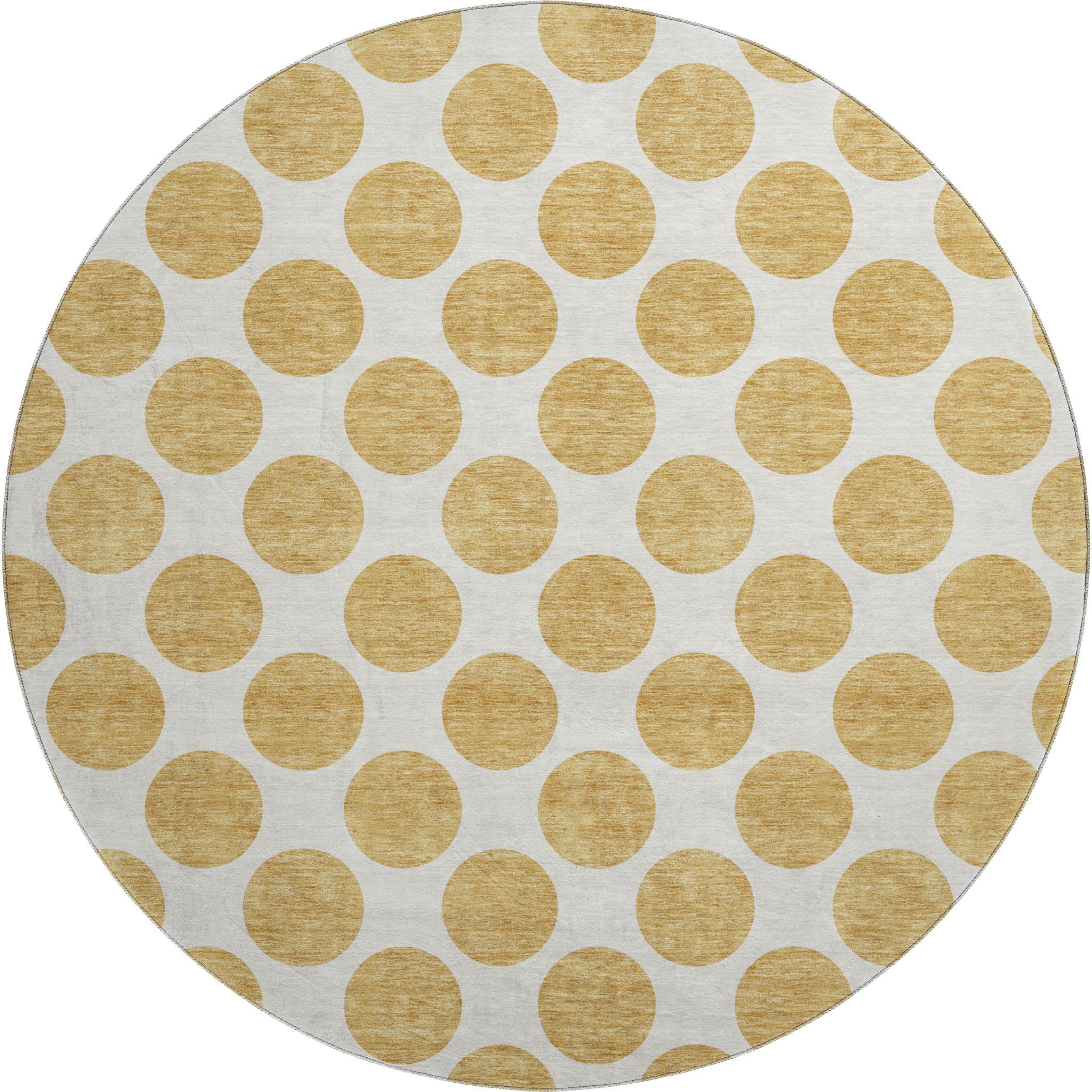 Jaipur Machine Washable Transitional Gold Rug 8' x 8' #shape_Round