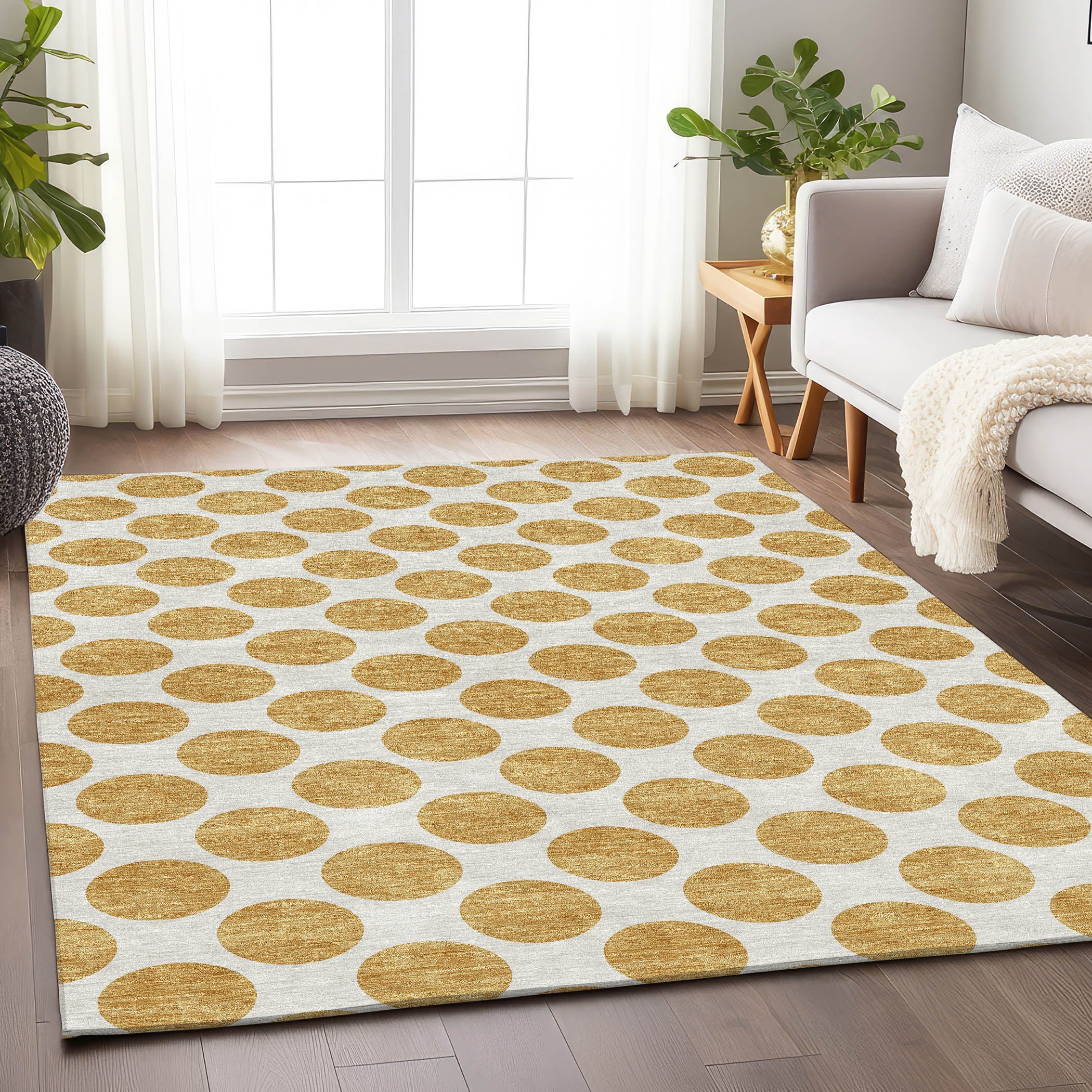 Jaipur Machine Washable Transitional Gold Rug 2'6" x 3'10" #shape_Rectangle