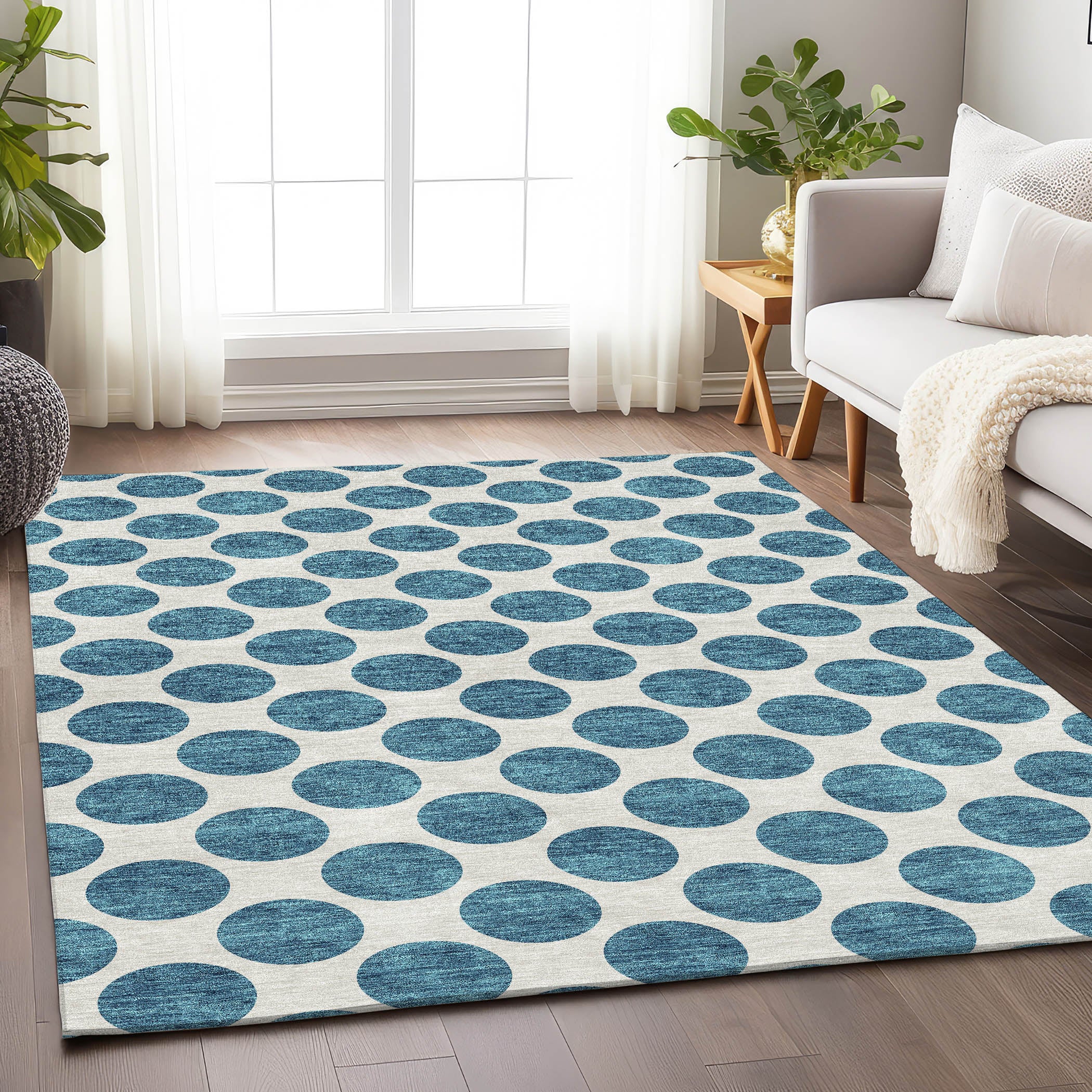 Jaipur Machine Washable Transitional Teal Rug 2'6" x 3'10" #shape_Rectangle