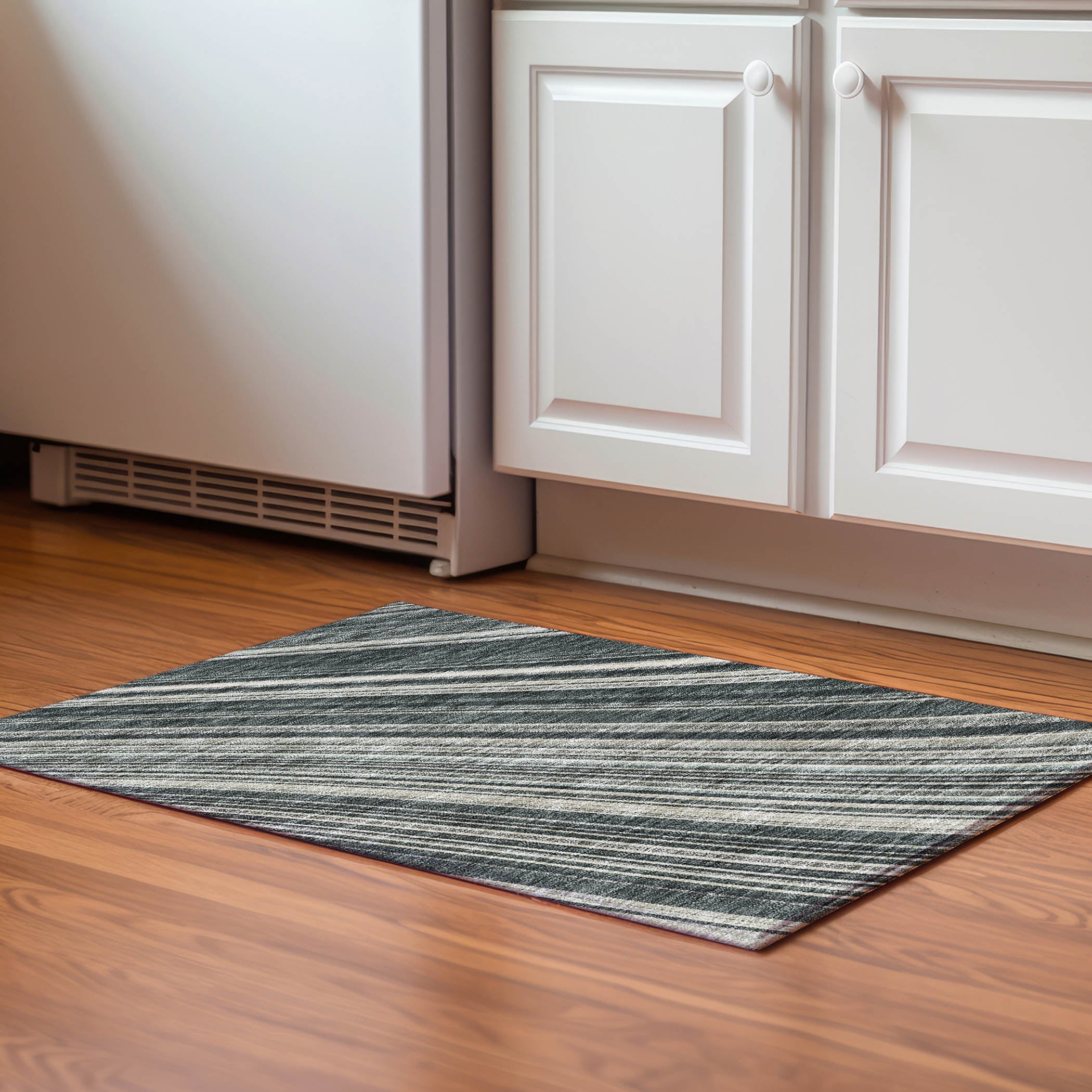 Chiang Mai Machine Washable Transitional Black Rug 1'8" x 2'6" #shape_Rectangle