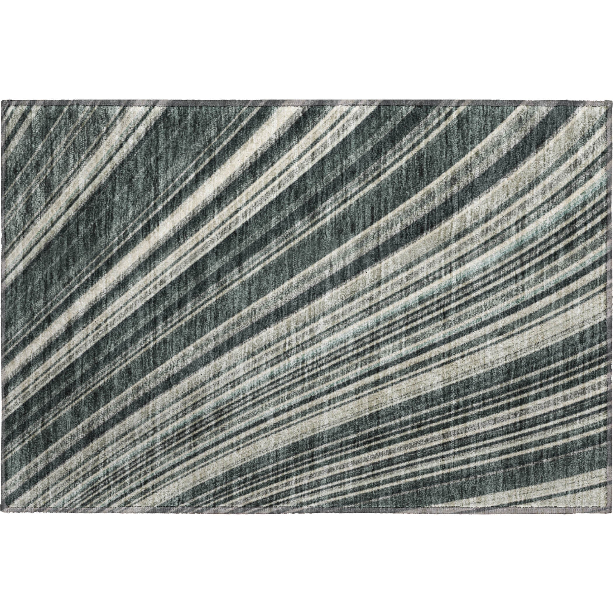 Chiang Mai Machine Washable Transitional Black Rug 1'8" x 2'6" #shape_Rectangle
