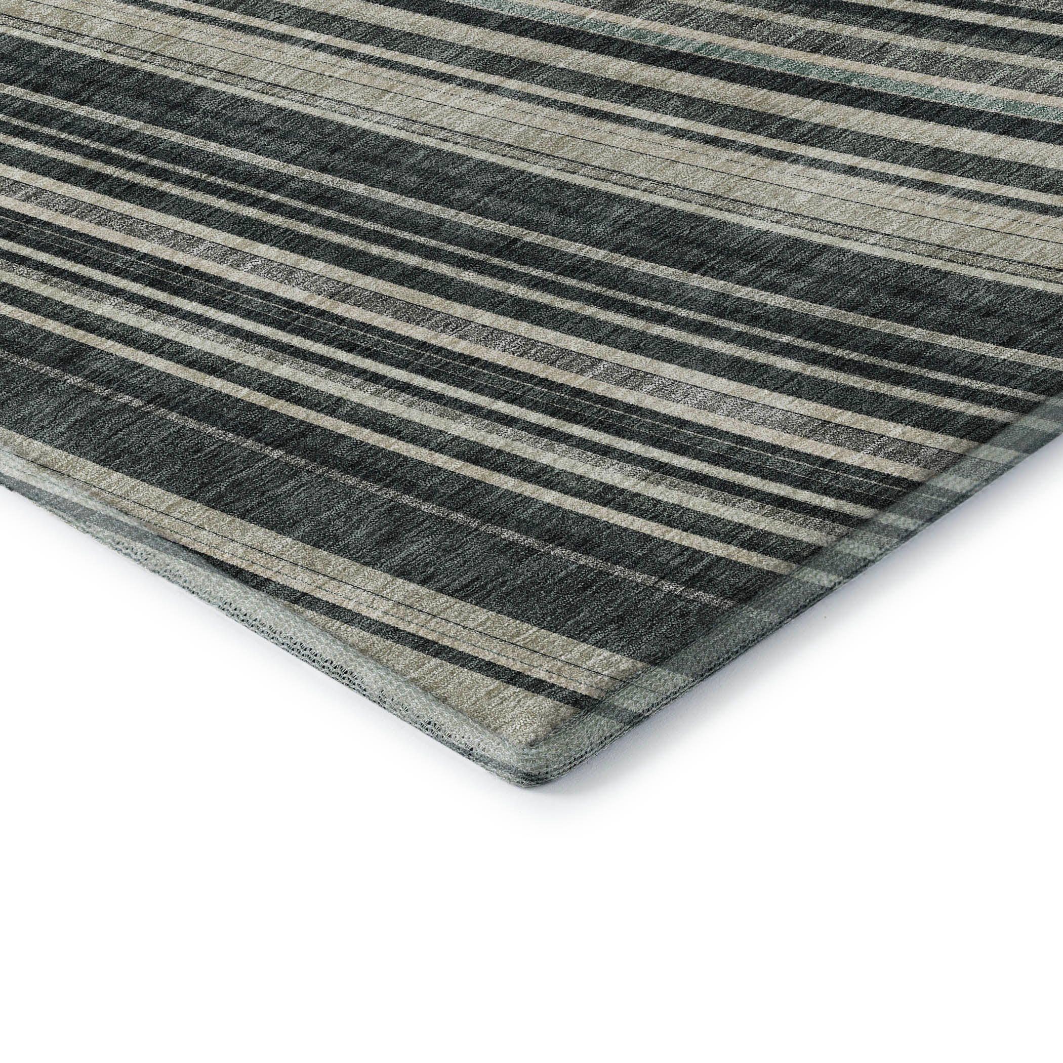 Chiang Mai Machine Washable Transitional Black Rug 1'8" x 2'6" #shape_Rectangle