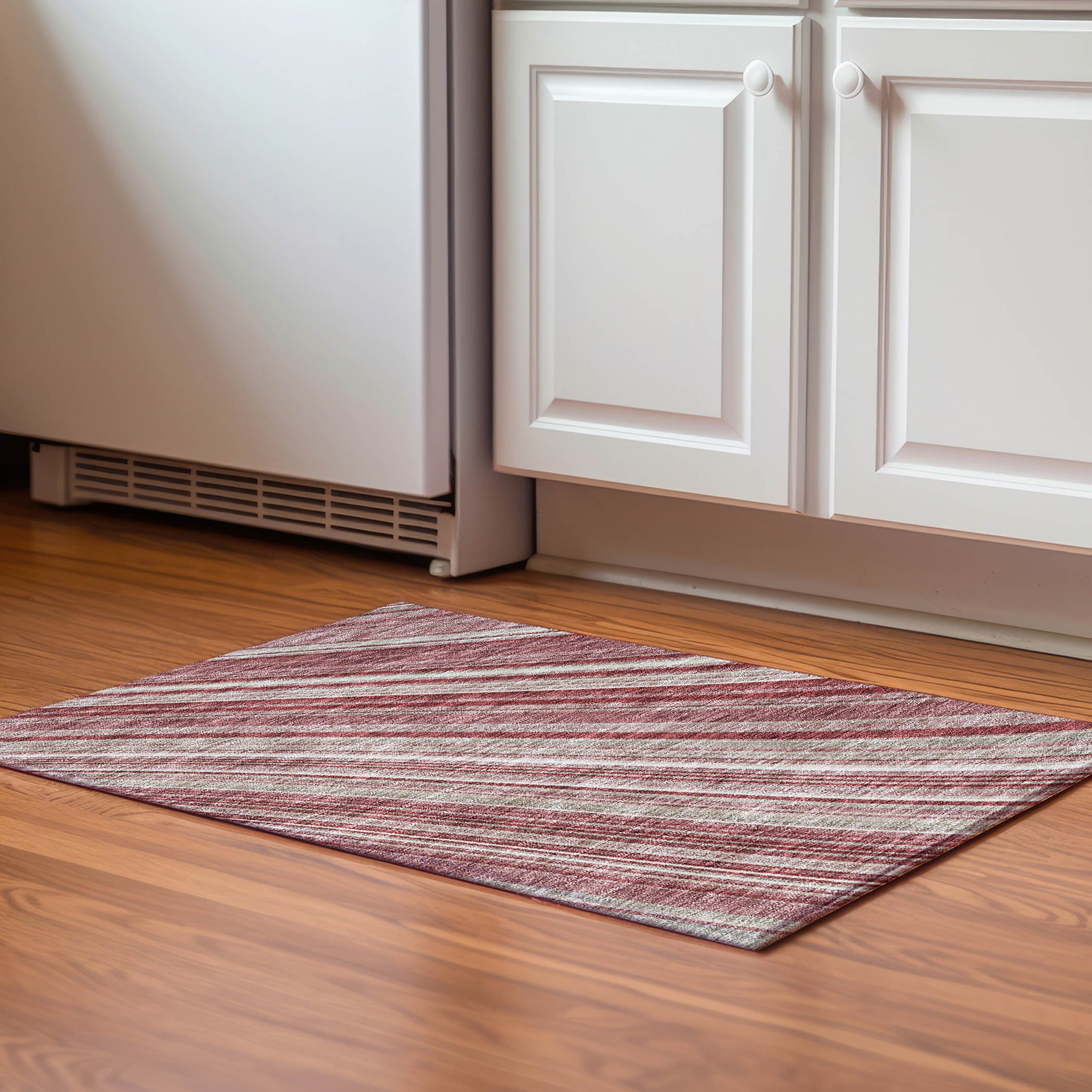 Chiang Mai Machine Washable Transitional Garnet Red Rug 1'8" x 2'6" #shape_Rectangle