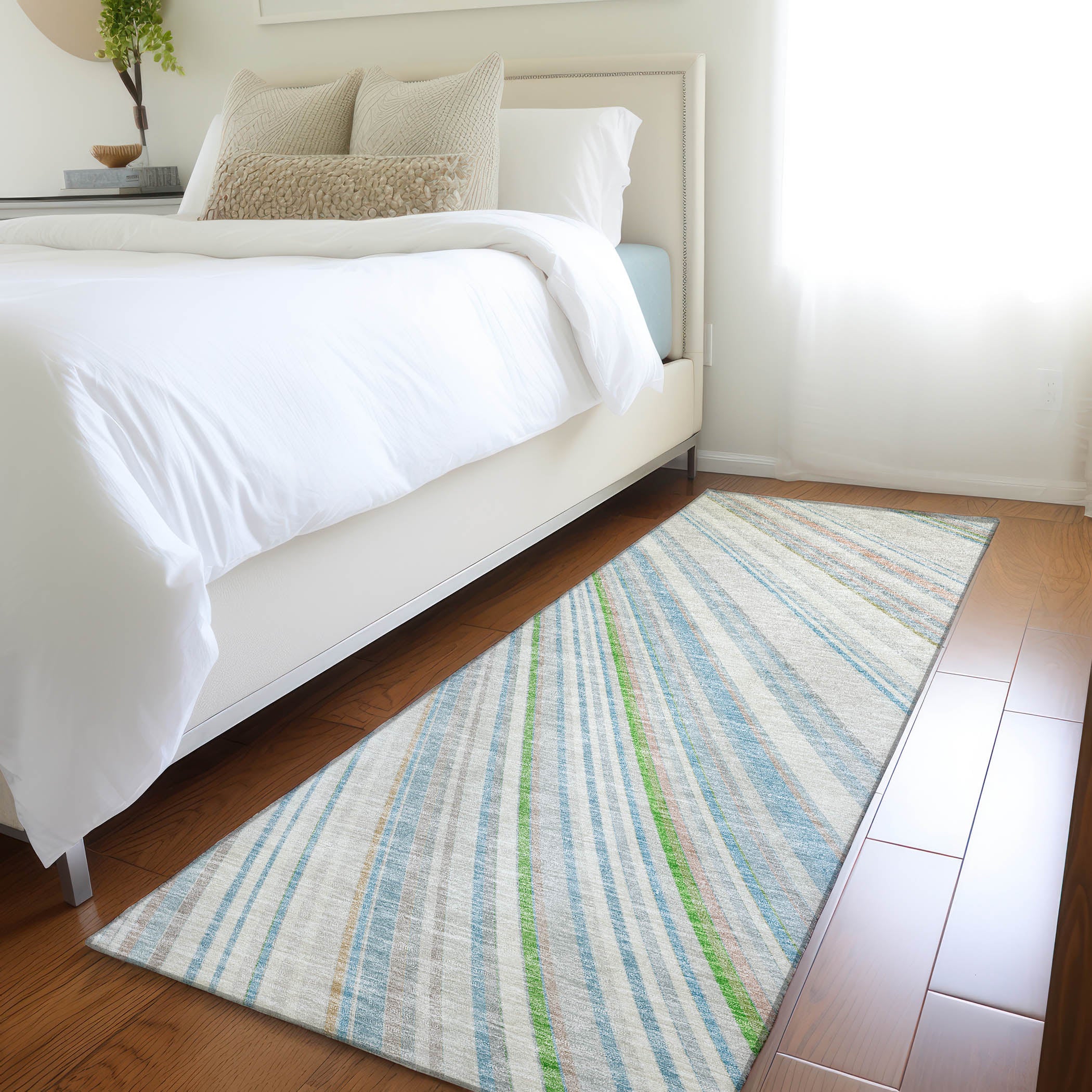 Chiang Mai Machine Washable Transitional Ivory Rug 2'3" x 7'6" #shape_Runner