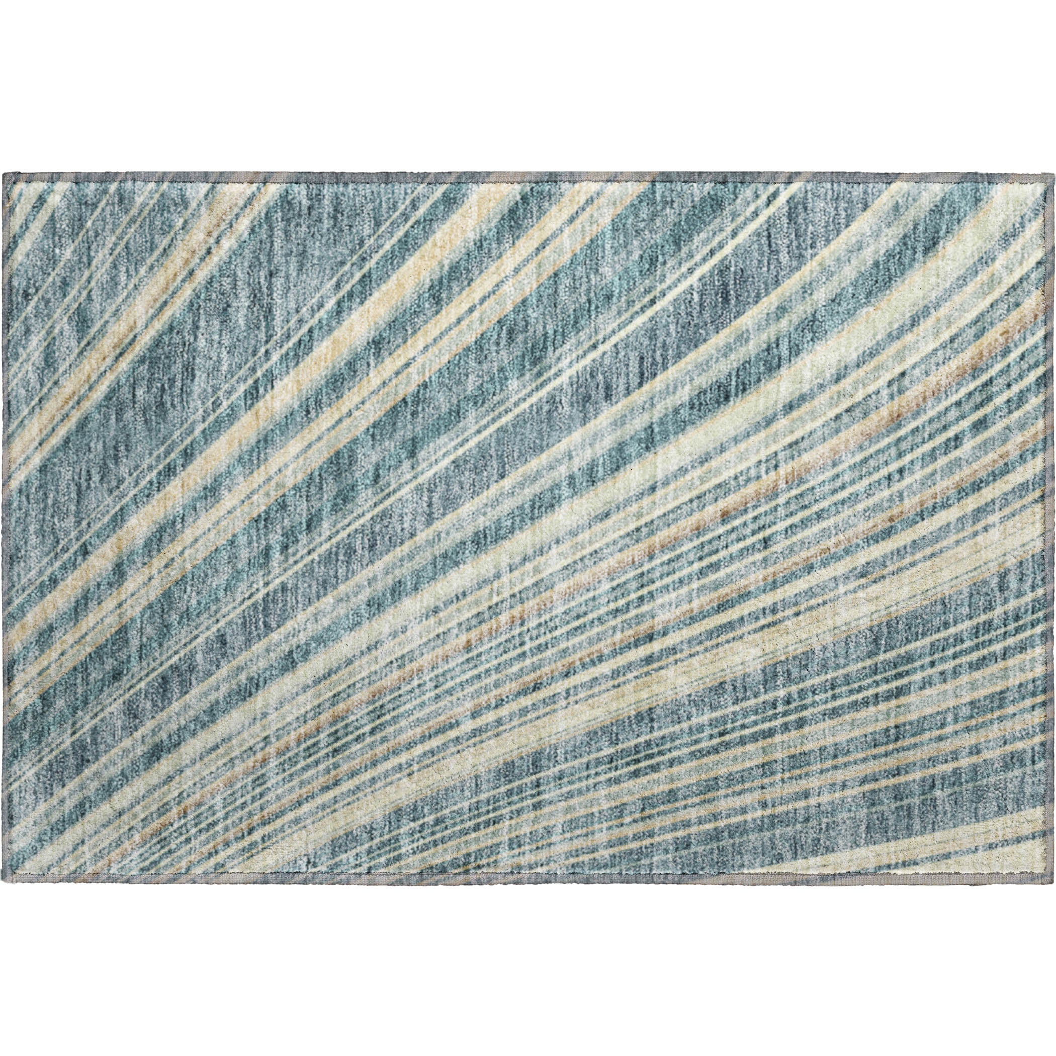 Chiang Mai Machine Washable Transitional Sky Blue Rug 1'8" x 2'6" #shape_Rectangle