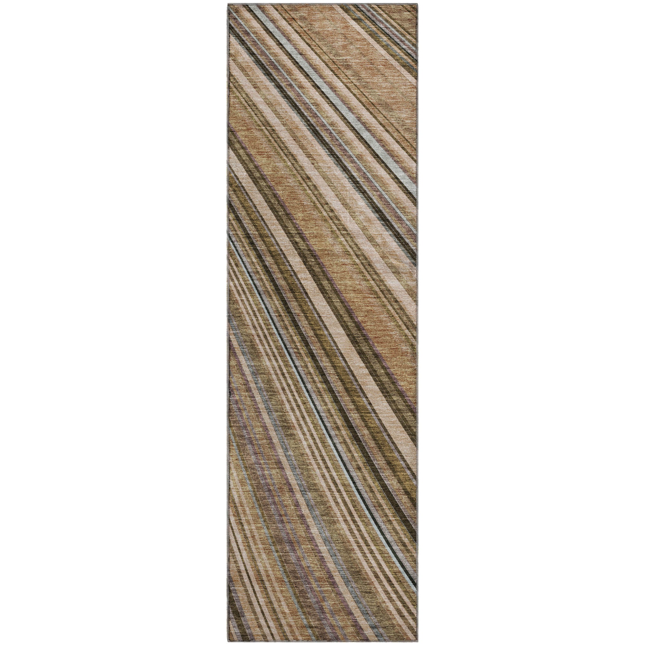 Chiang Mai Machine Washable Transitional Taupe Brown Rug 2'3" x 7'6" #shape_Runner