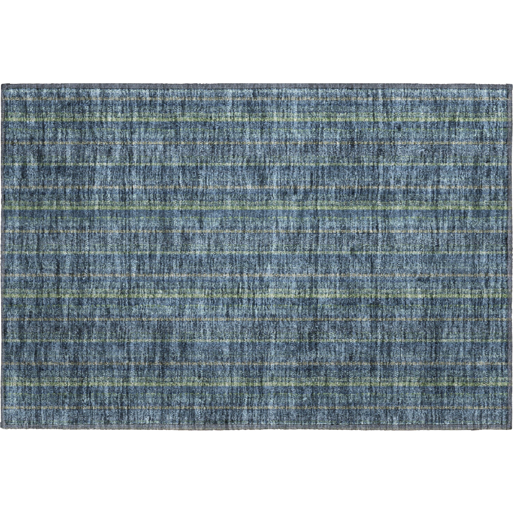 Ghent Machine Washable Transitional Blue Rug 1'8" x 2'6" #shape_Rectangle
