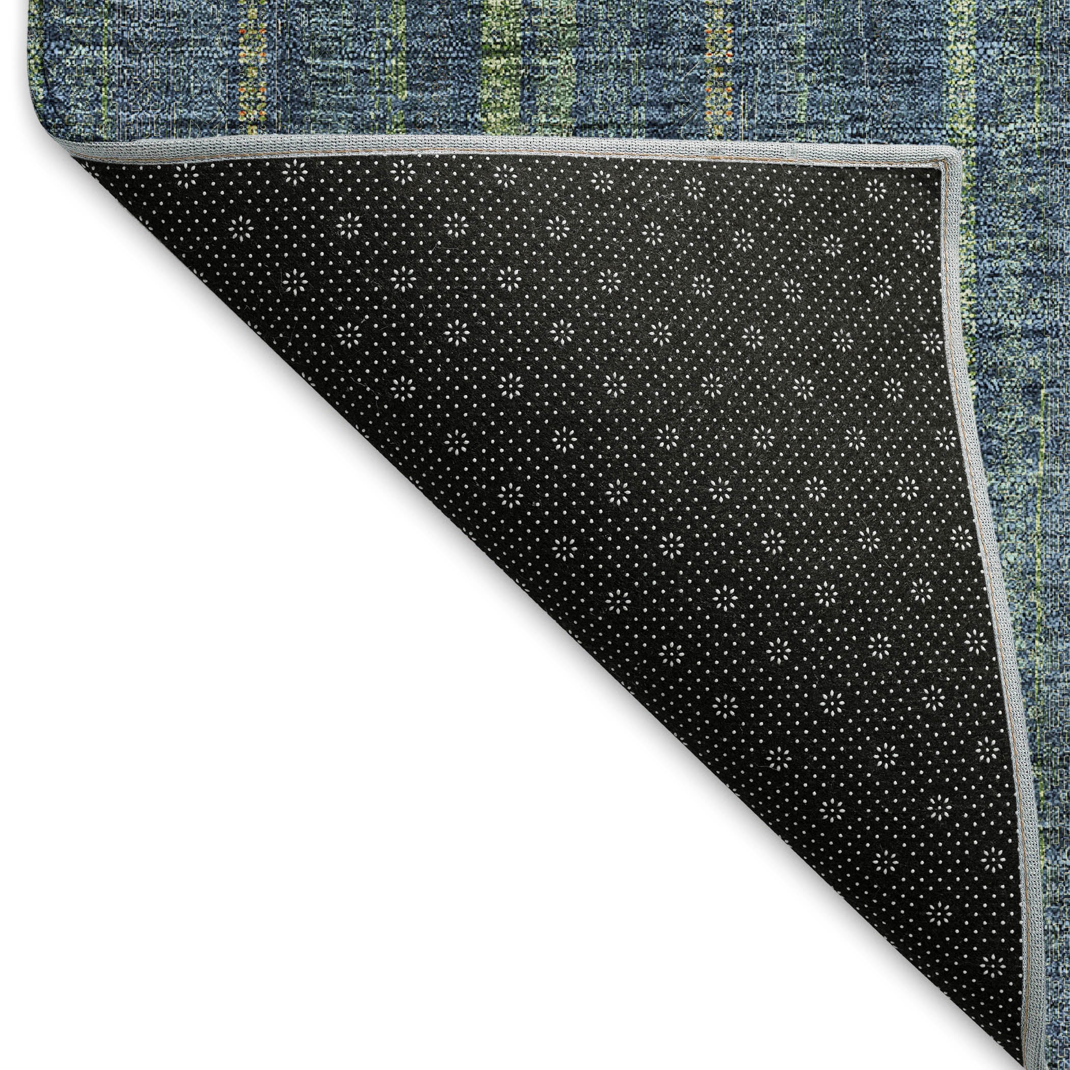 Ghent Machine Washable Transitional Blue Rug 1'8" x 2'6" #shape_Rectangle
