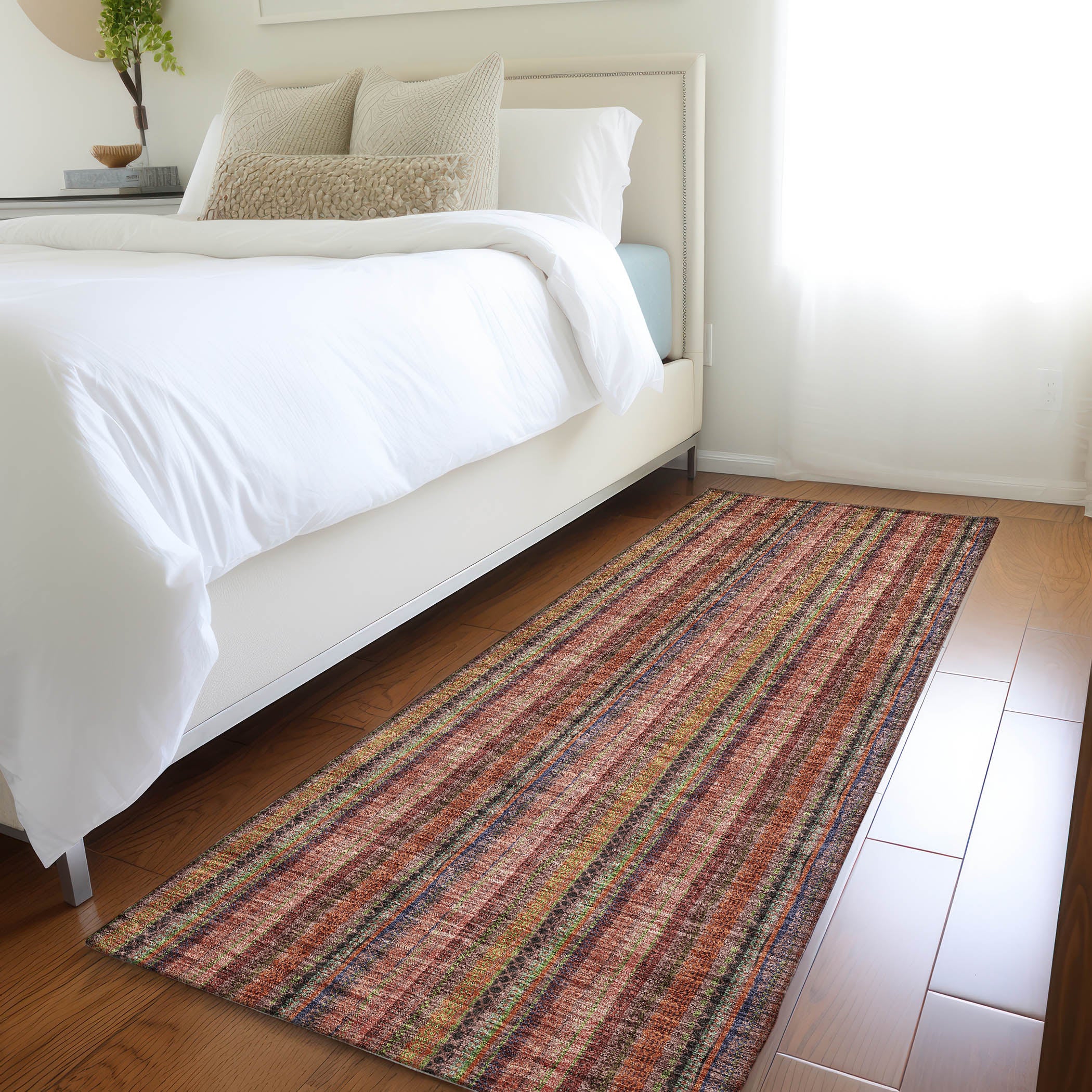 Ghent Machine Washable Transitional Blush Pink Rug 2'3" x 7'6" #shape_Runner