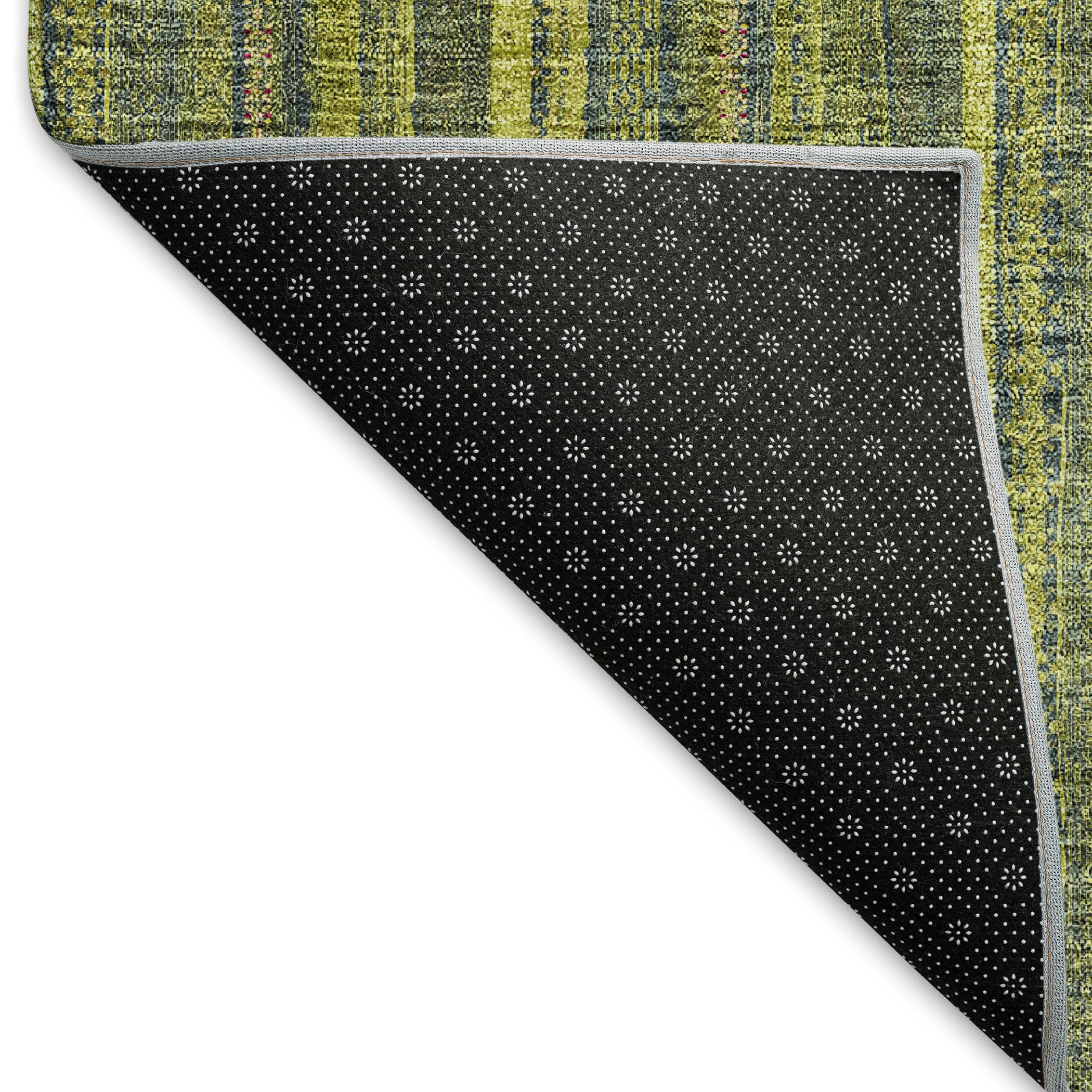 Ghent Machine Washable Transitional Olive Green Rug 1'8" x 2'6" #shape_Rectangle