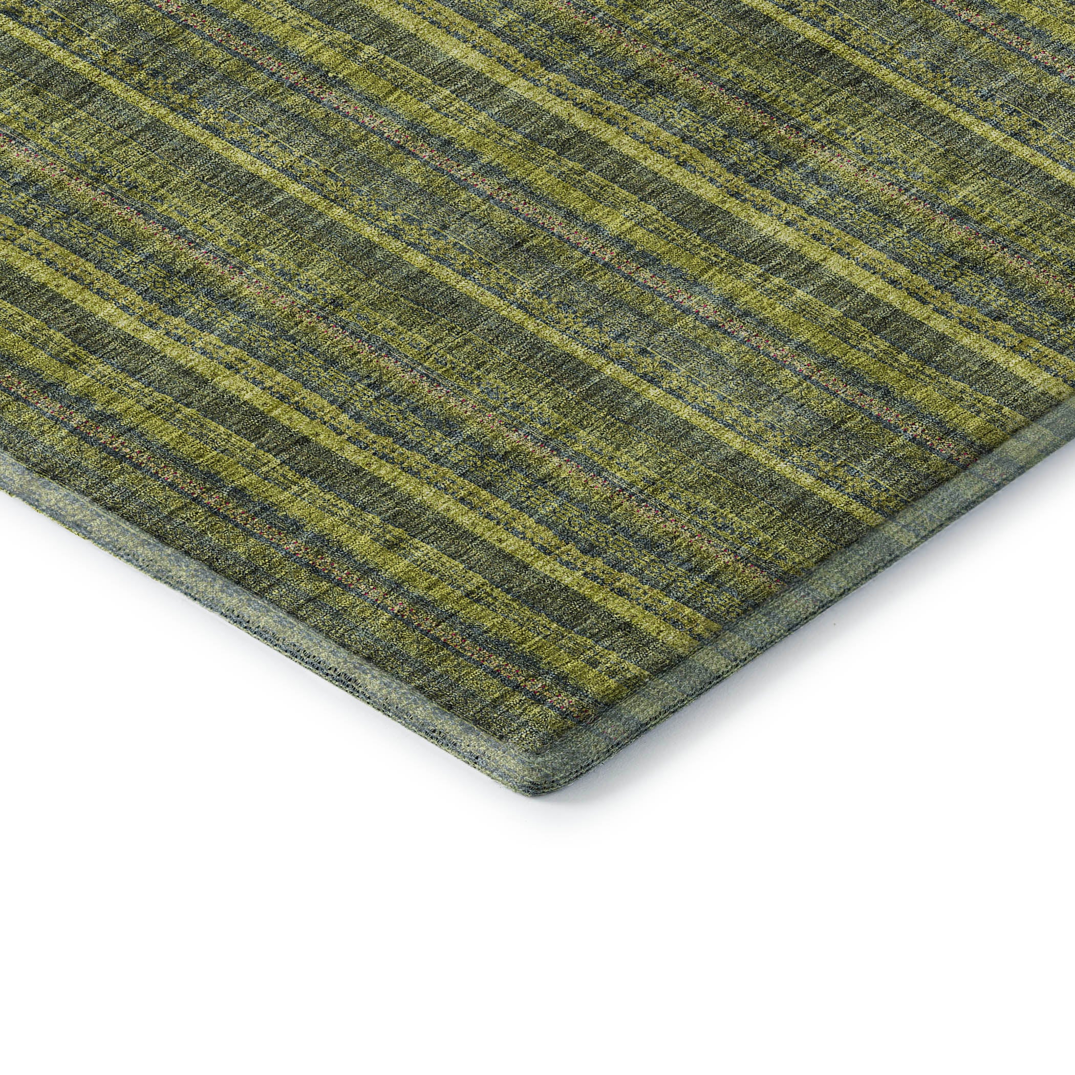 Ghent Machine Washable Transitional Olive Green Rug 1'8" x 2'6" #shape_Rectangle