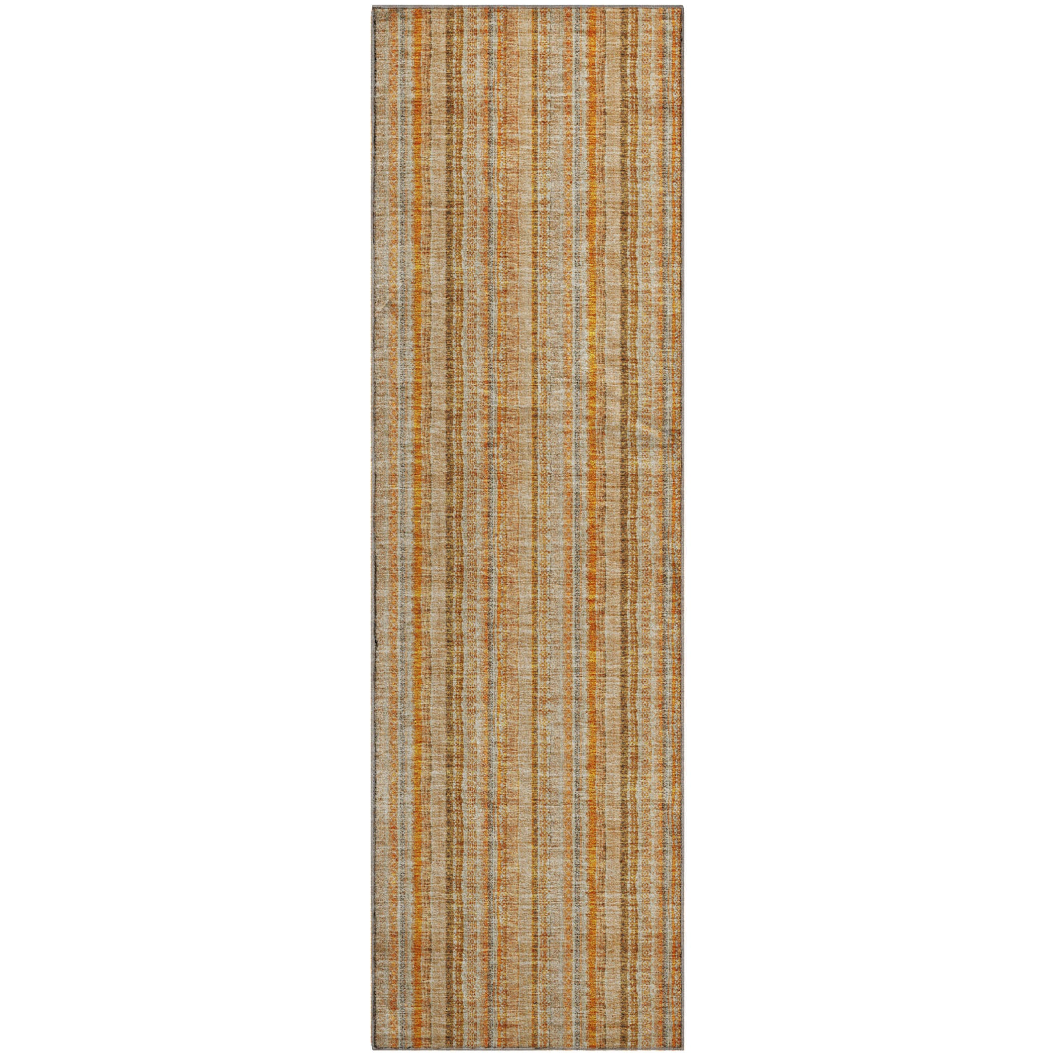 Ghent Machine Washable Transitional Peach Orange Rug 2'3" x 7'6" #shape_Runner