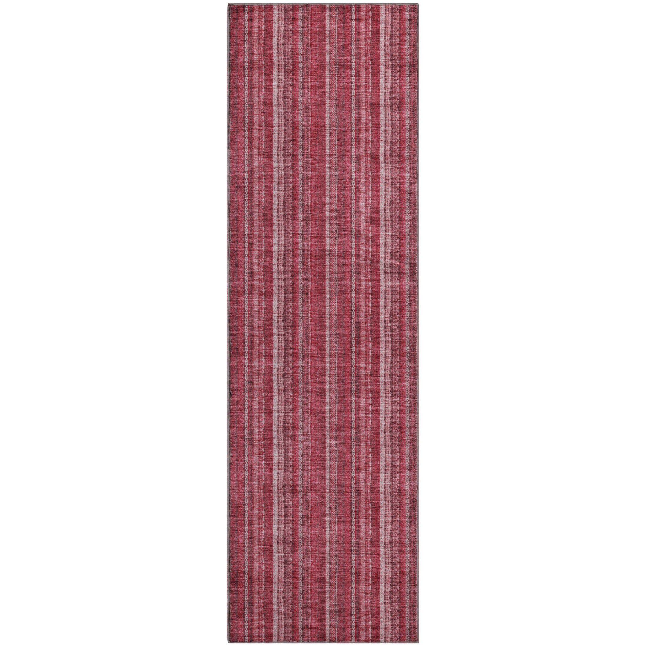Ghent Machine Washable Transitional Pink Rug 2'3" x 7'6" #shape_Runner