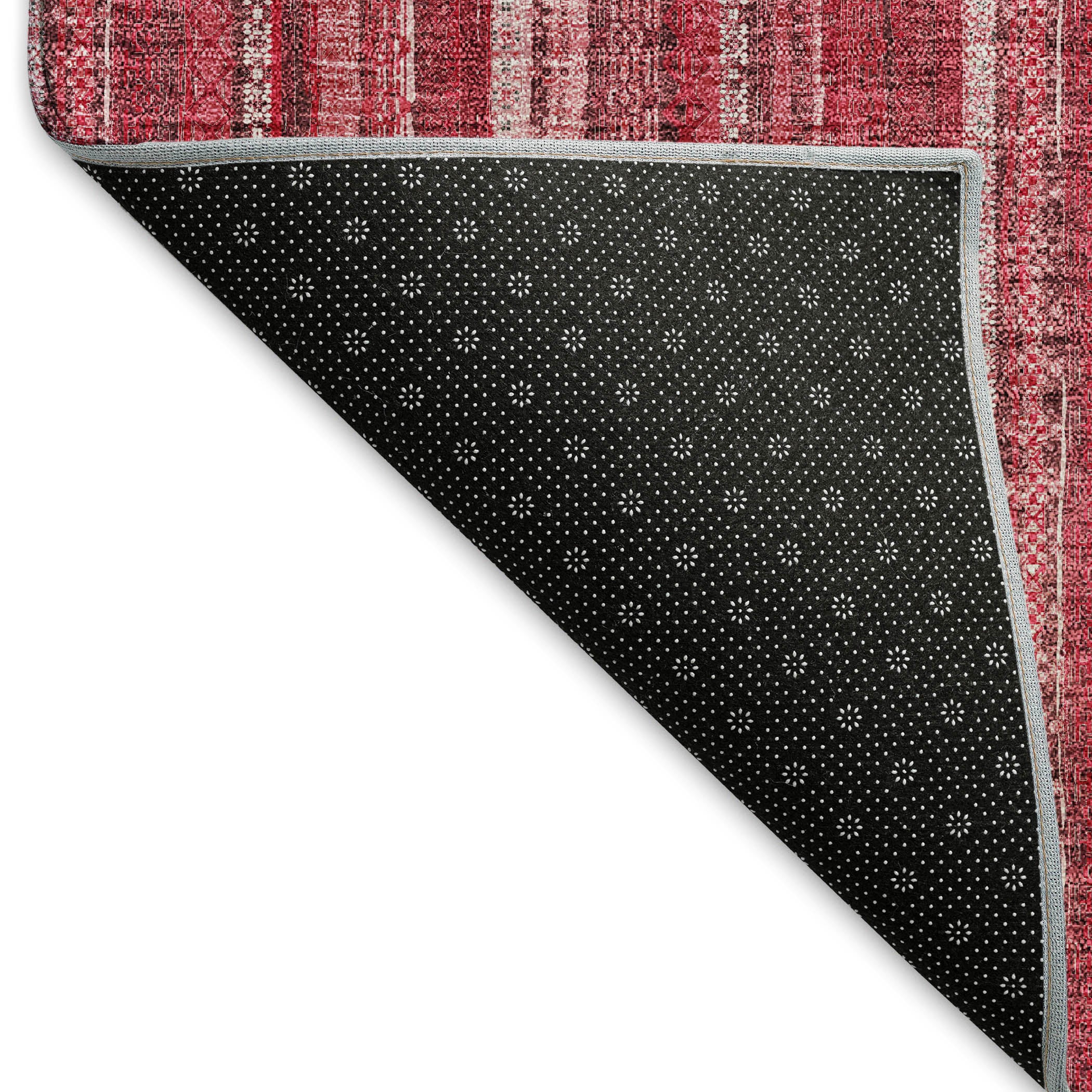 Ghent Machine Washable Transitional Pink Rug 1'8" x 2'6" #shape_Rectangle