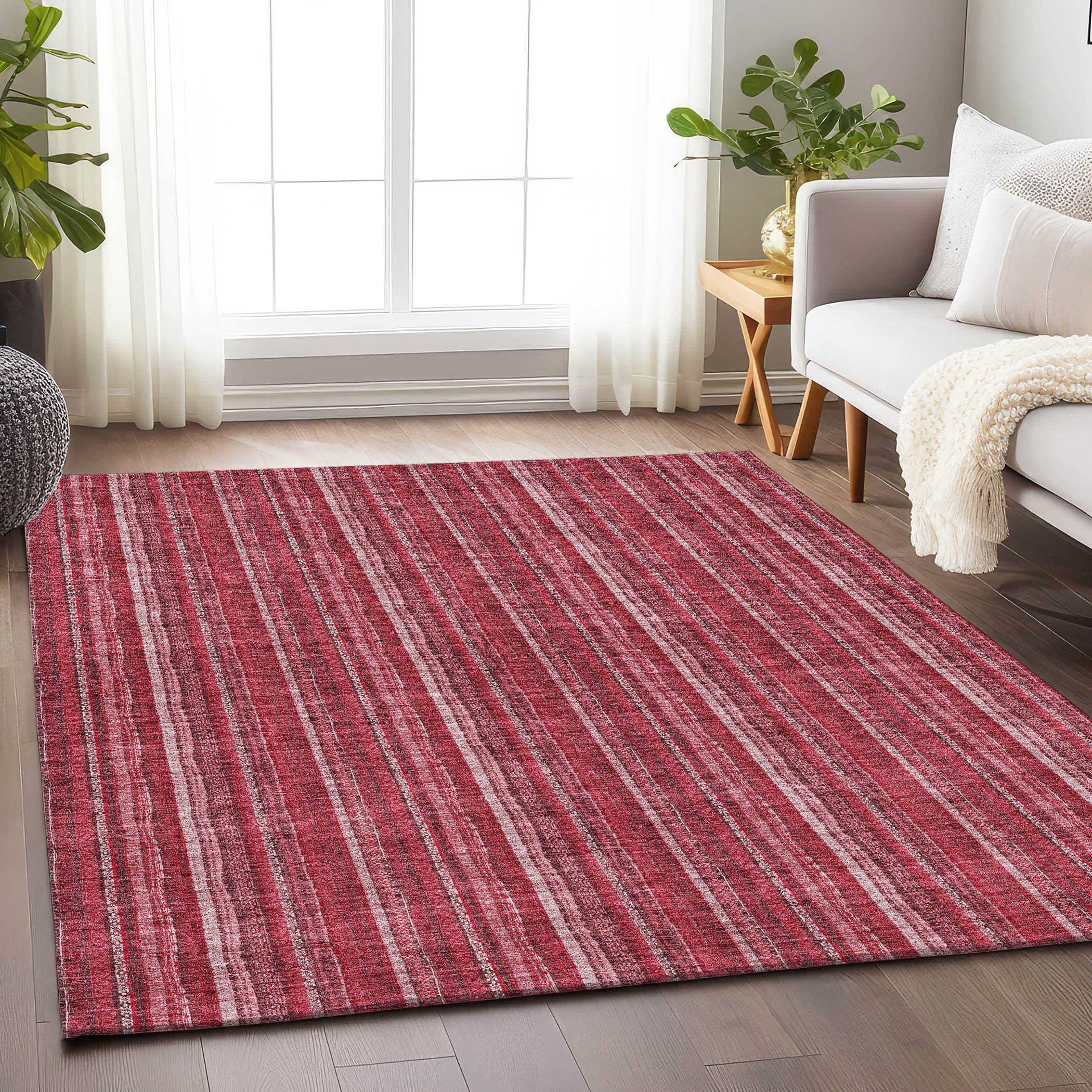 Ghent Machine Washable Transitional Pink Rug 2'6" x 3'10" #shape_Rectangle