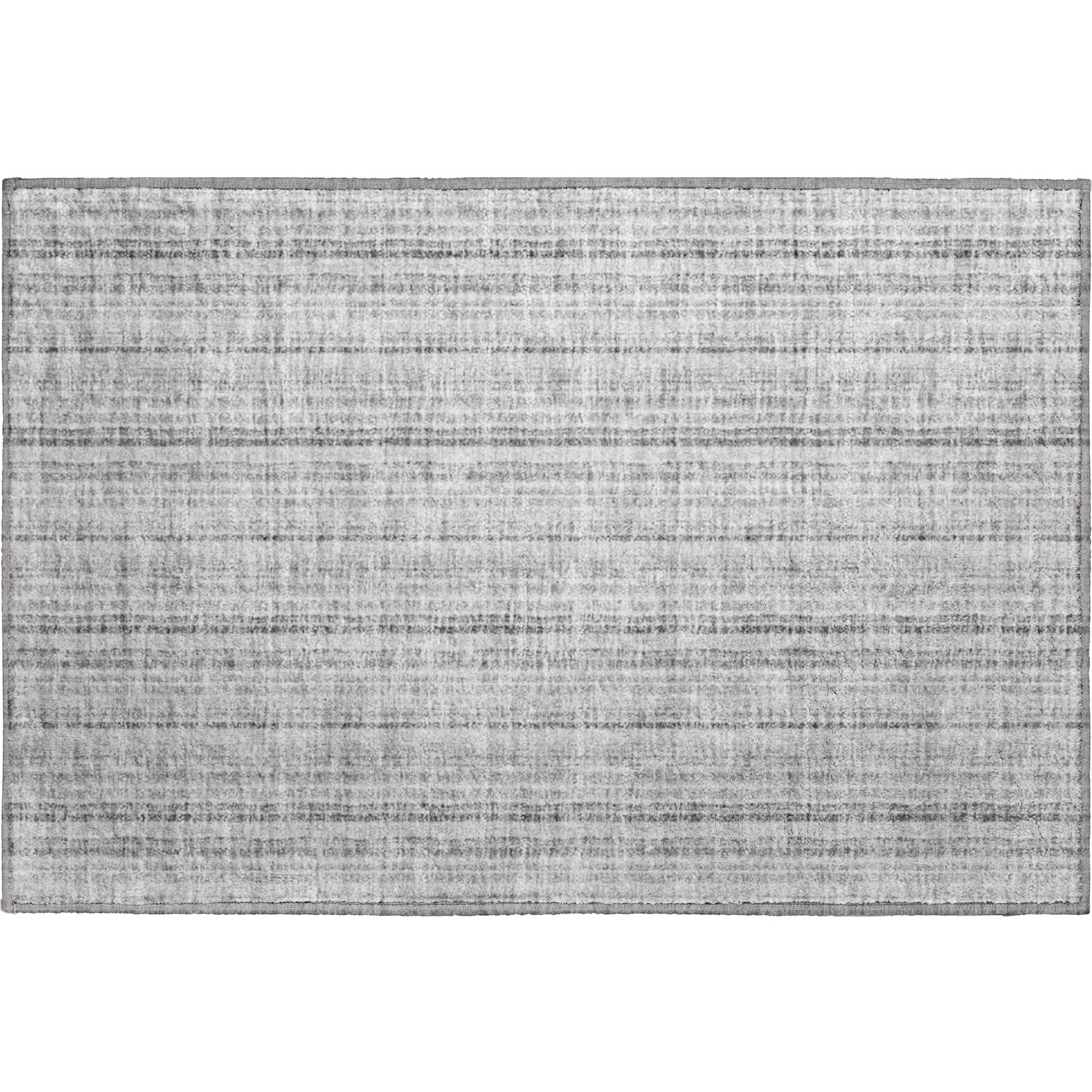 Ghent Machine Washable Transitional Silver Gray Rug 1'8" x 2'6" #shape_Rectangle