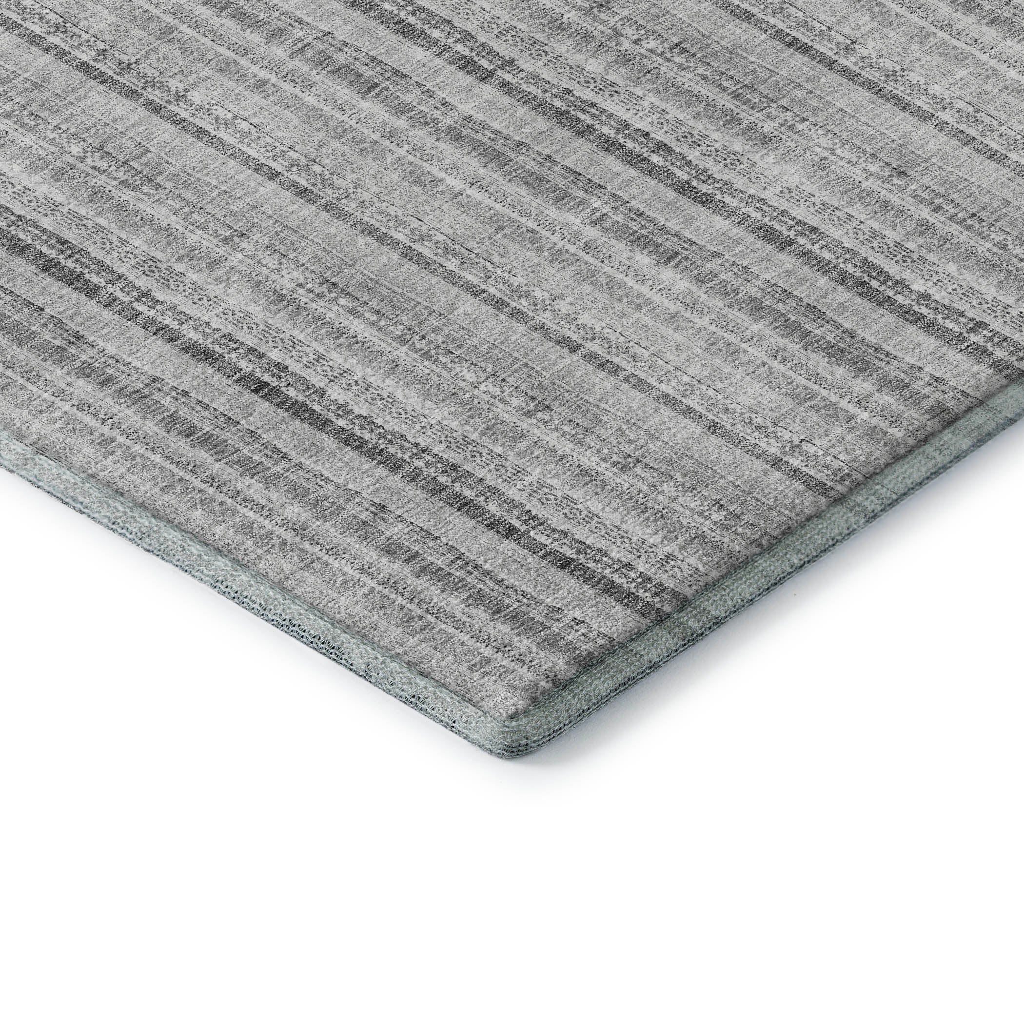 Ghent Machine Washable Transitional Silver Gray Rug 1'8" x 2'6" #shape_Rectangle