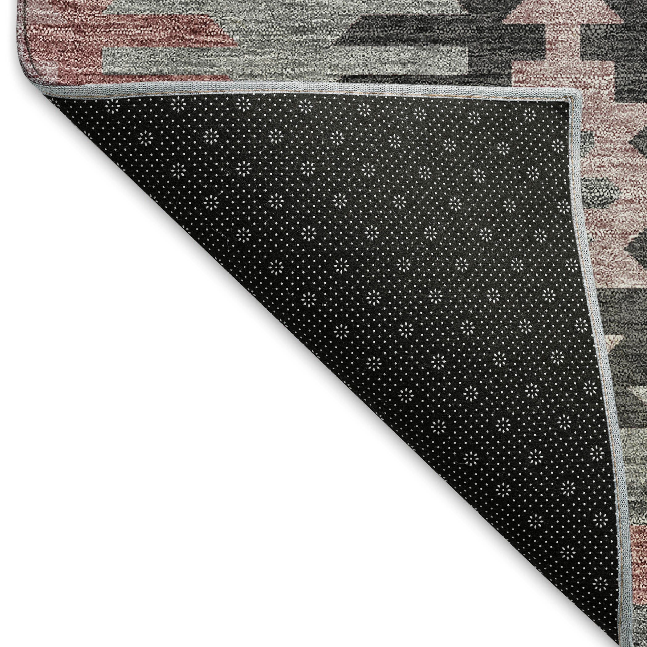 Luang Prabang Machine Washable Transitional Gray Rug 1'8" x 2'6" #shape_Rectangle