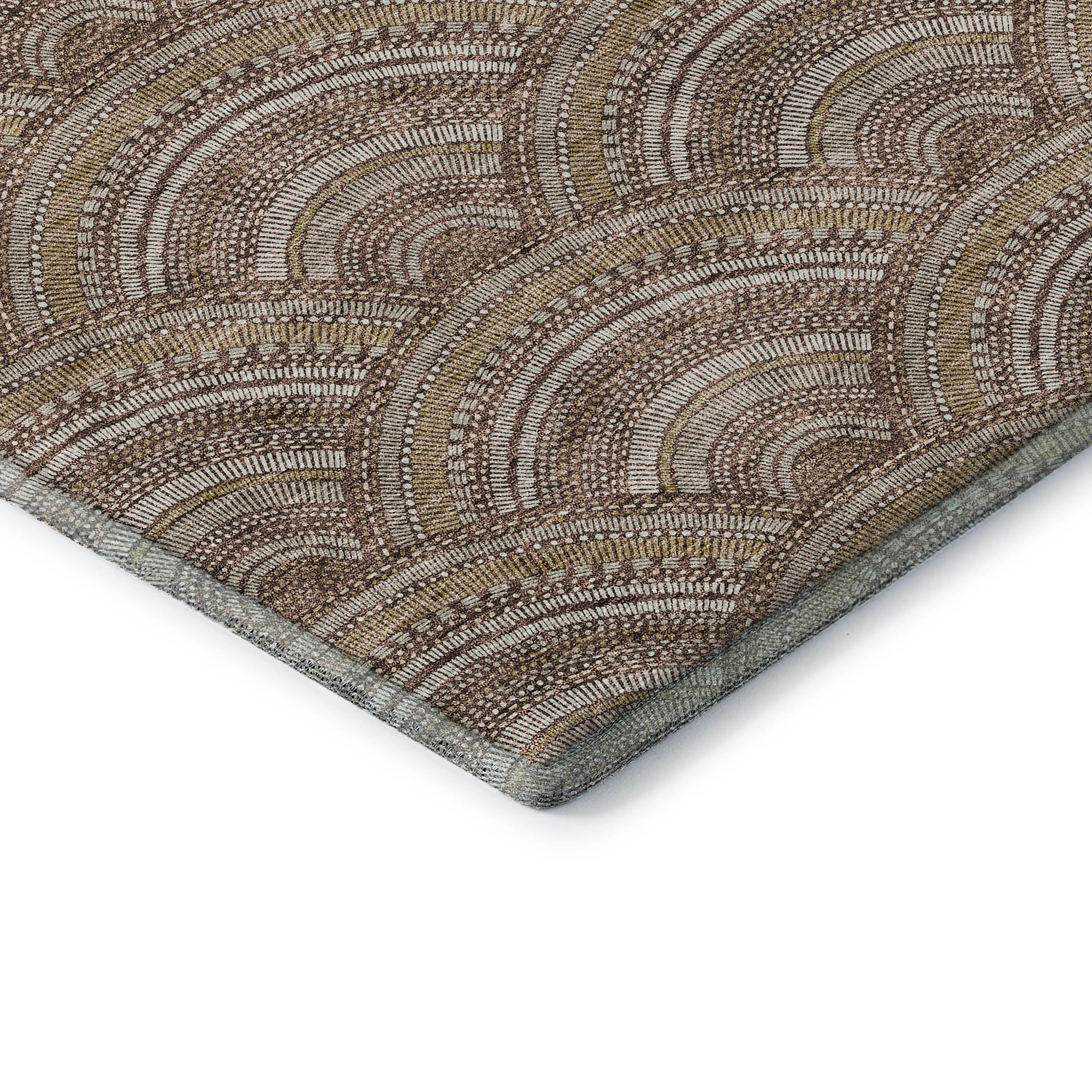 Nairobi Machine Washable Transitional Brown Rug 1'8" x 2'6" #shape_Rectangle