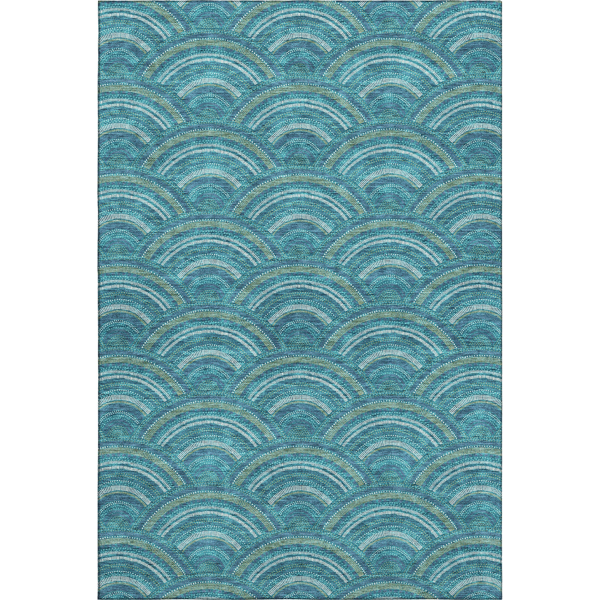 Nairobi Machine Washable Transitional Teal Rug 2'6" x 3'10" #shape_Rectangle