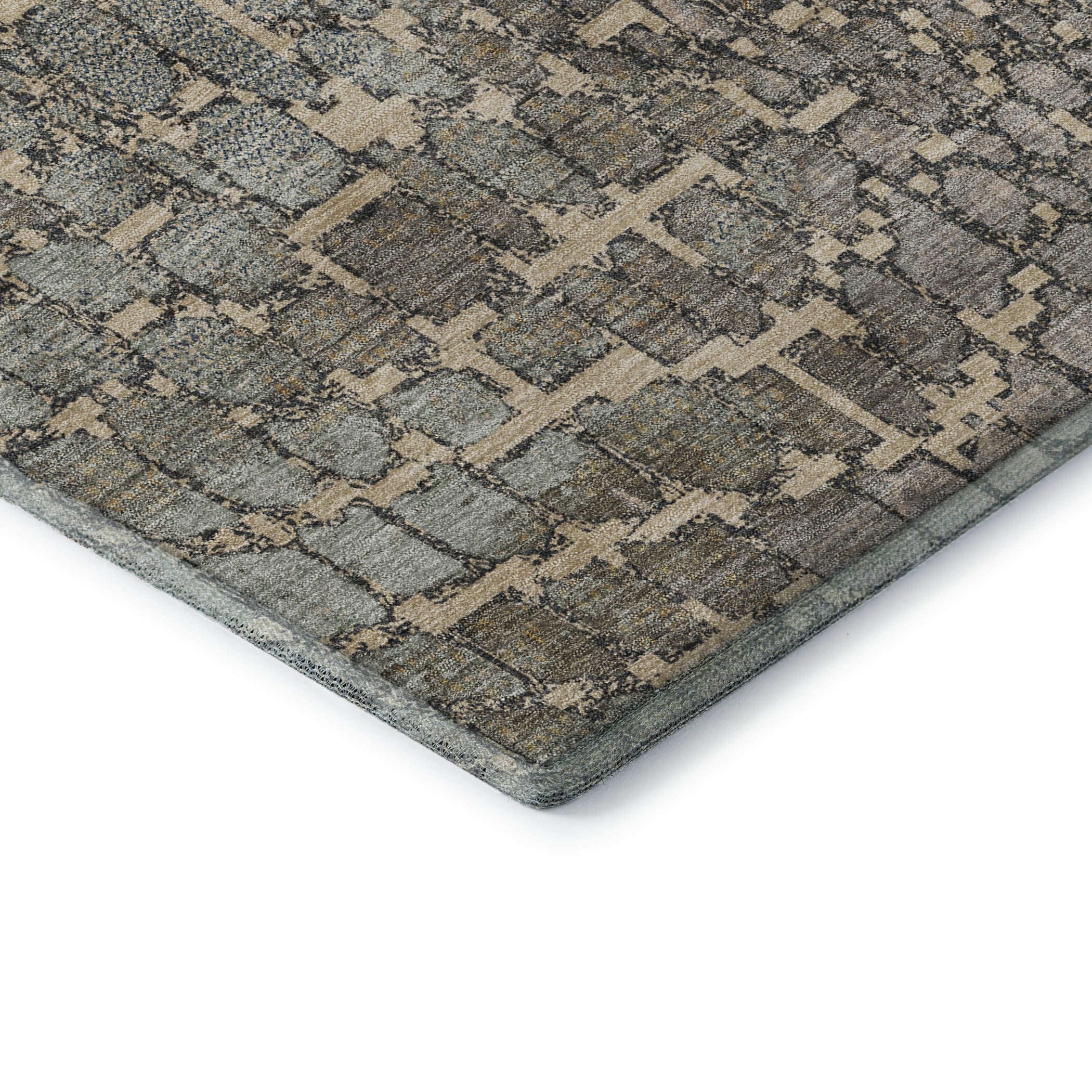Sintra Machine Washable Transitional Putty Ivory Rug 1'8" x 2'6" #shape_Rectangle
