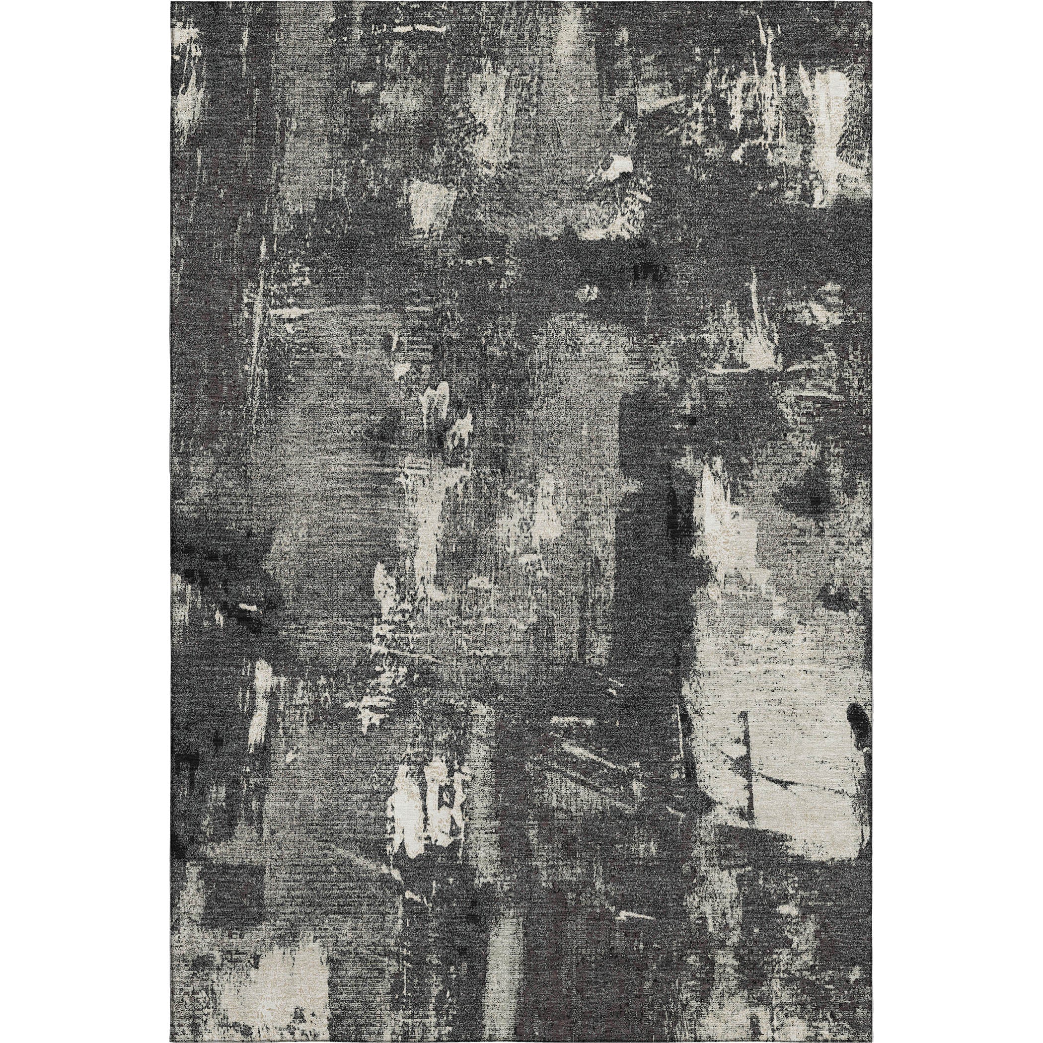 Antigua Machine Washable Transitional Black Rug 2'6" x 3'10" #shape_Rectangle