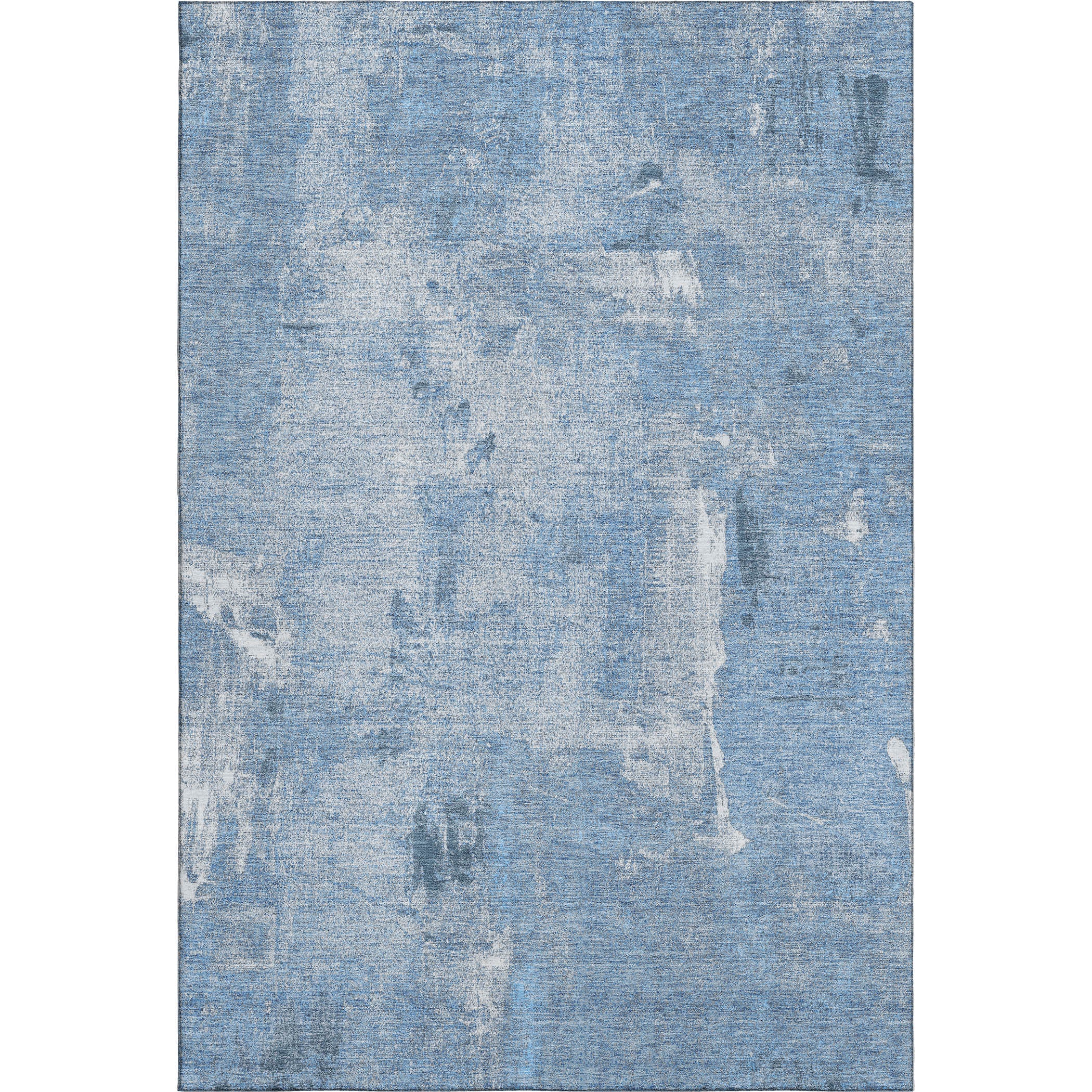 Antigua Machine Washable Transitional Denim Blue Rug 2'6" x 3'10" #shape_Rectangle