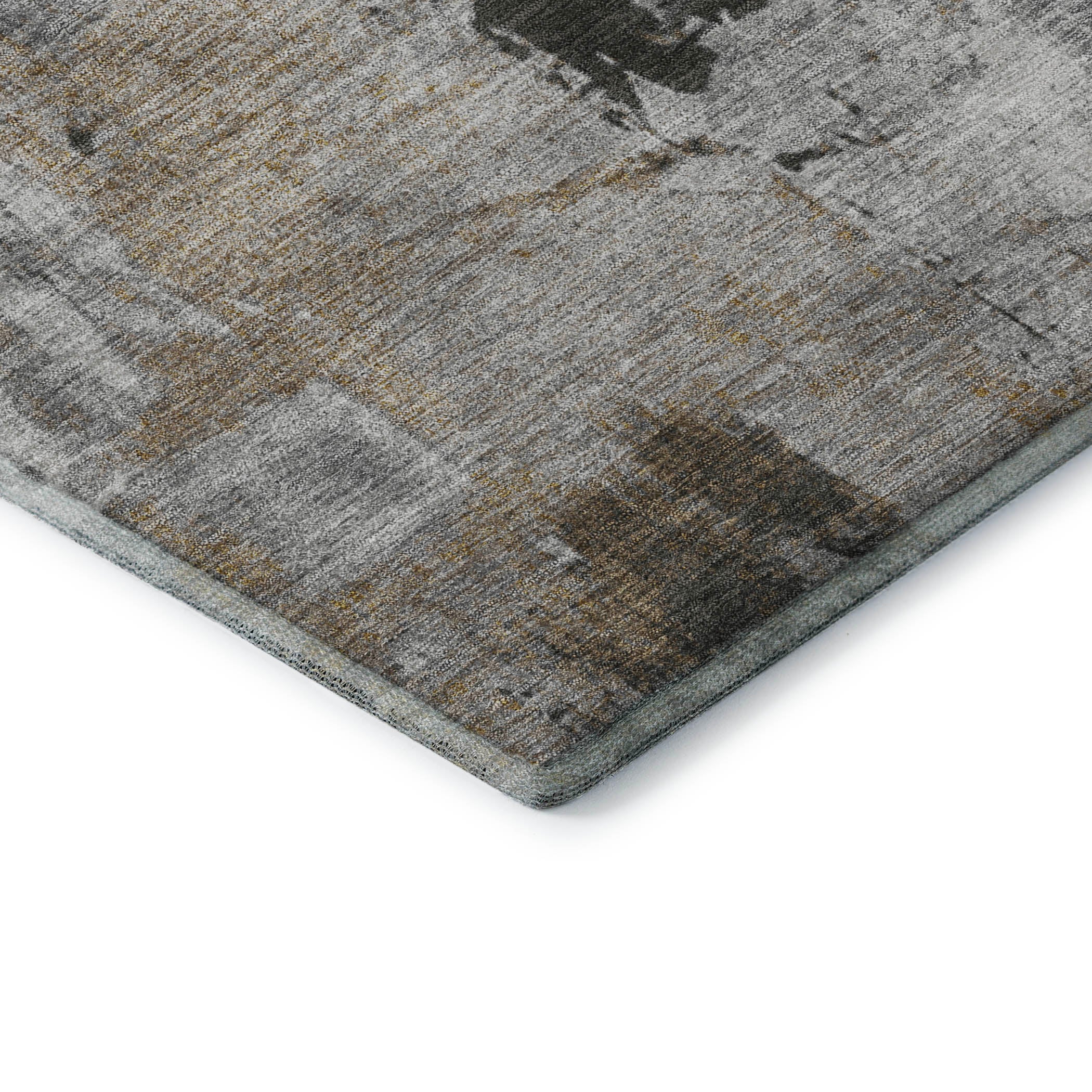 Antigua Machine Washable Transitional Gray Rug 1'8" x 2'6" #shape_Rectangle