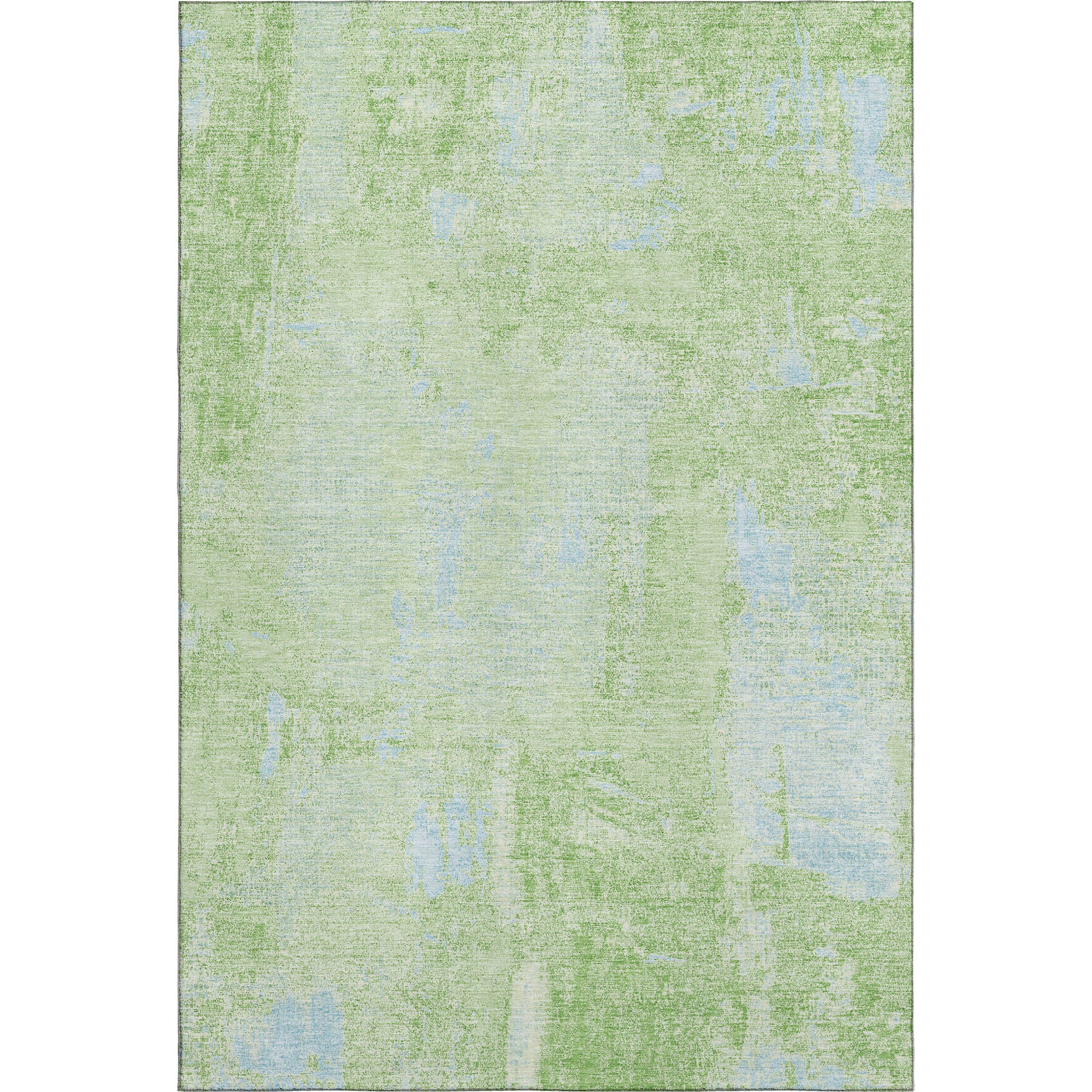 Antigua Machine Washable Transitional Green Rug 2'6" x 3'10" #shape_Rectangle