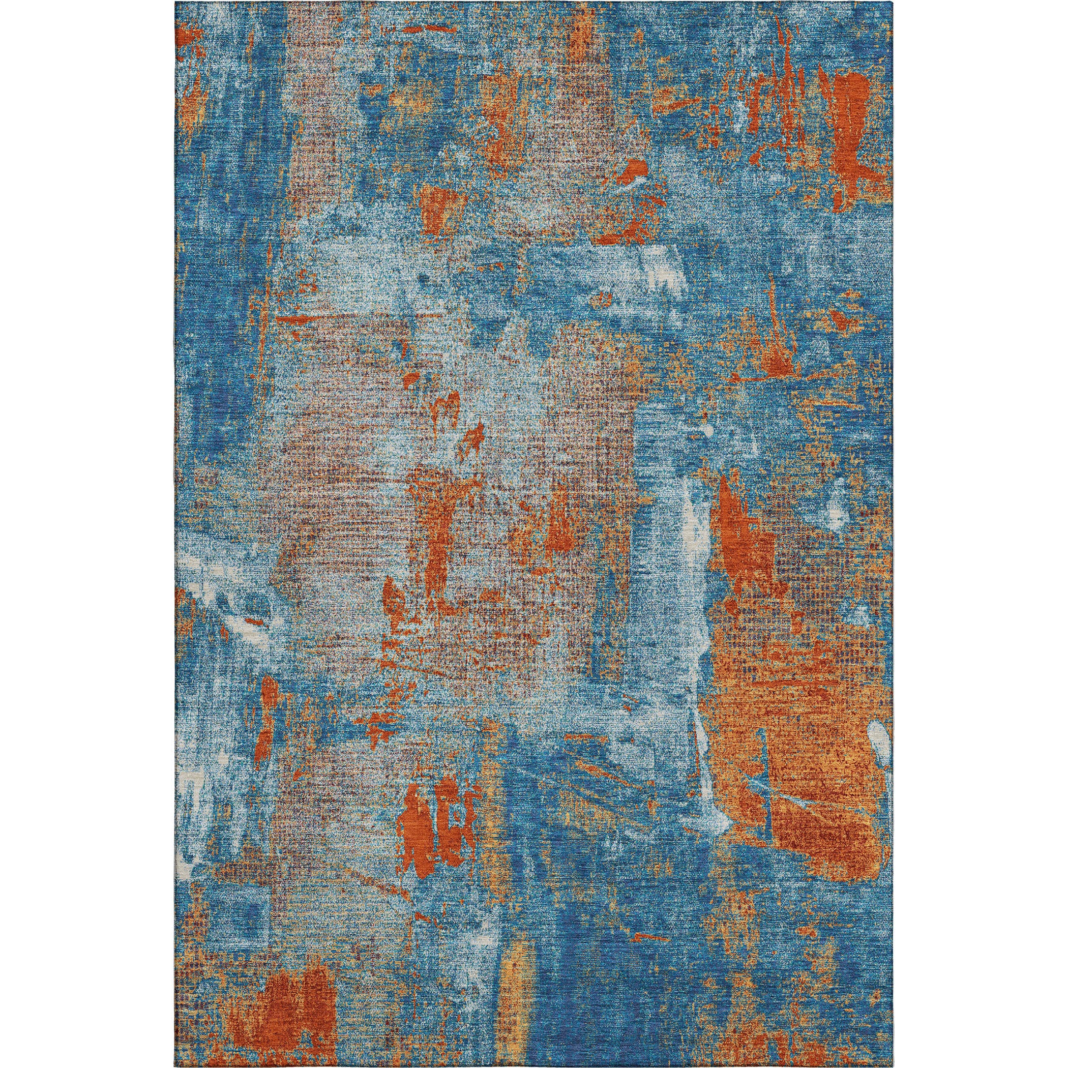 Antigua Machine Washable Transitional Navy Blue Rug 2'6" x 3'10" #shape_Rectangle