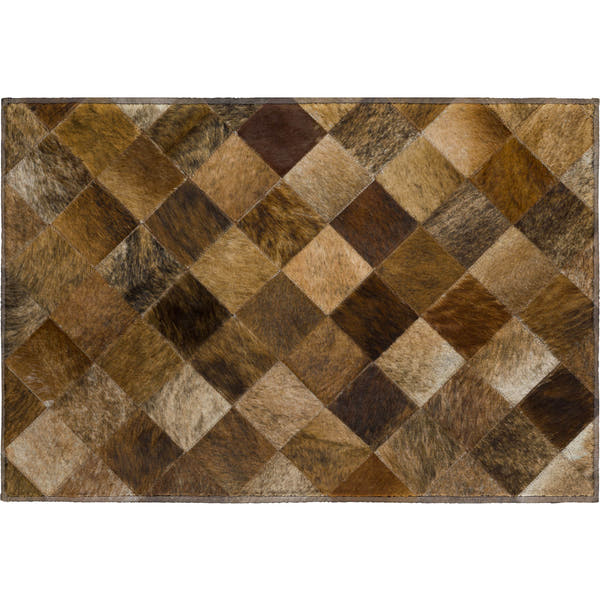 Nairobi Machine Washable Cowhide Brown Browns Rug 1'8" x 2'6"