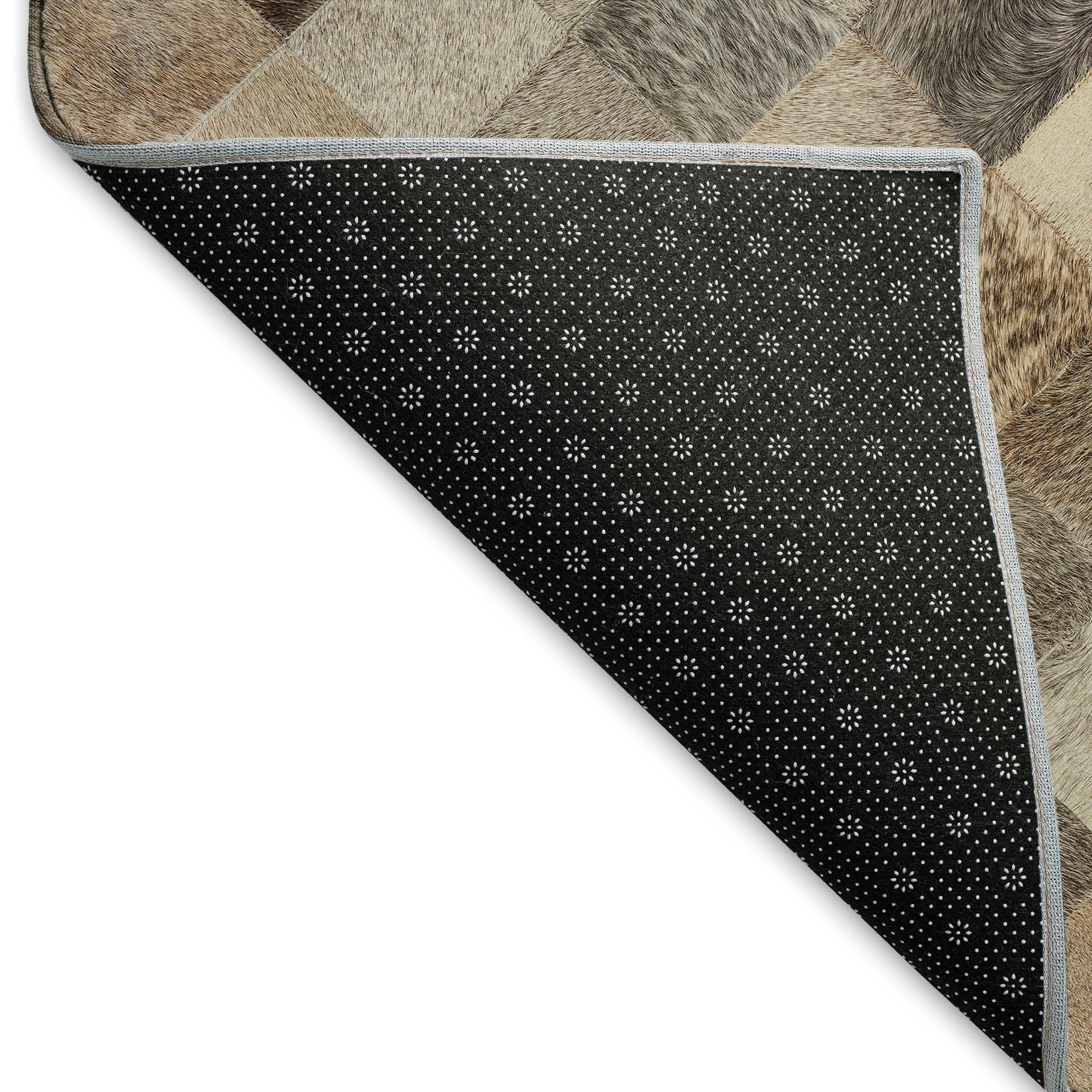 Nairobi Machine Washable Cowhide Gray Rug 1'8" x 2'6" #shape_Rectangle