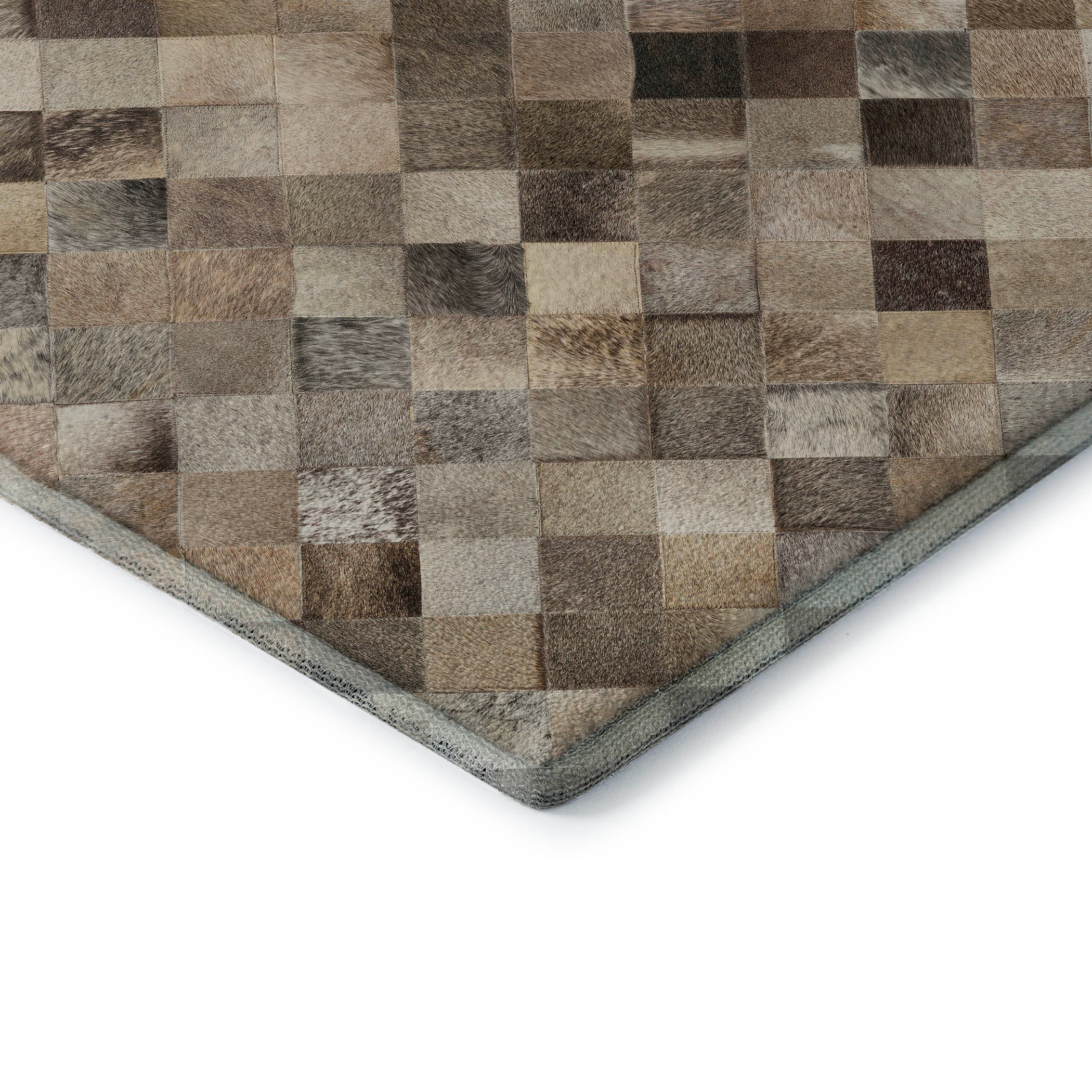 Nairobi Machine Washable Cowhide Gray Rug 1'8" x 2'6" #shape_Rectangle
