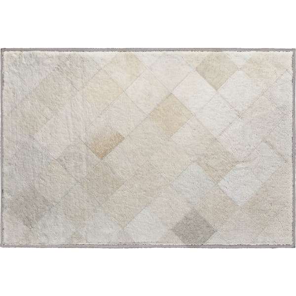 Nairobi Machine Washable Cowhide Ivory Rug 1'8" x 2'6"