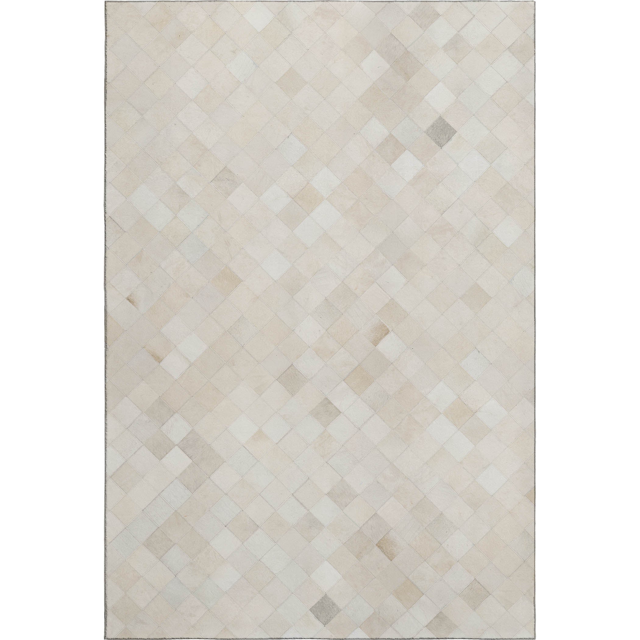 Nairobi Machine Washable Cowhide Ivory Rug 2'6" x 3'10" #shape_Rectangle