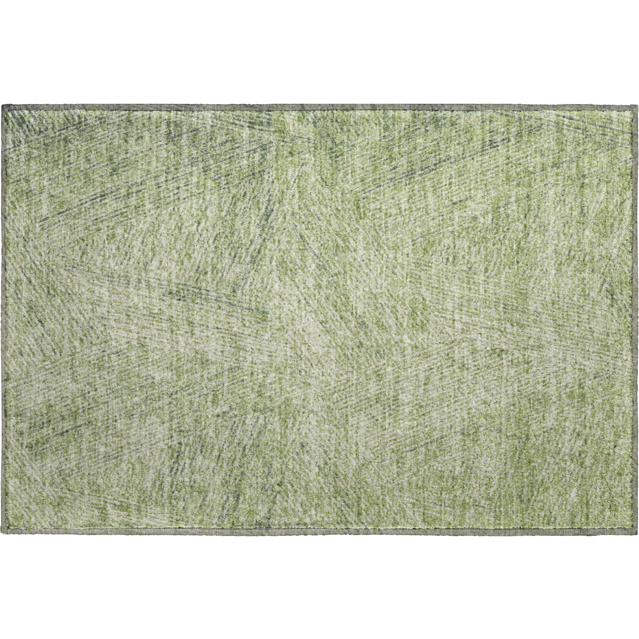 Lisbon Machine Washable Transitional Aloe Green Rug 1'8" x 2'6" #shape_Rectangle