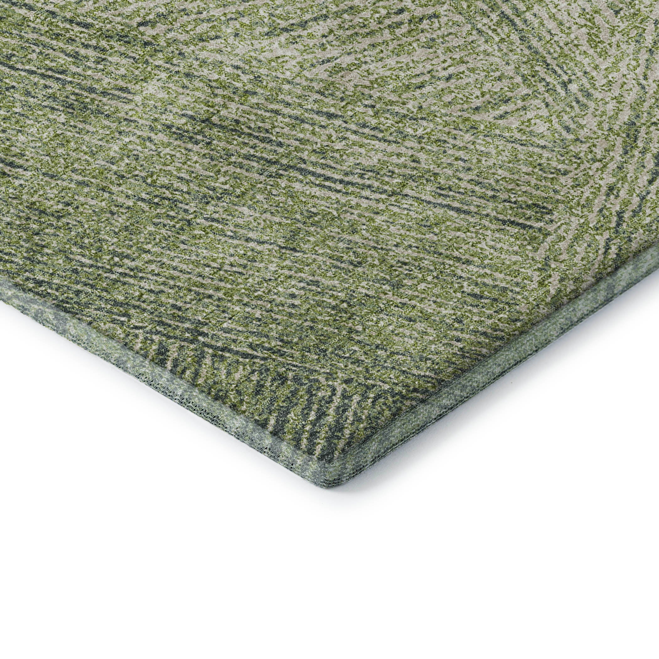 Lisbon Machine Washable Transitional Aloe Green Rug 1'8" x 2'6" #shape_Rectangle