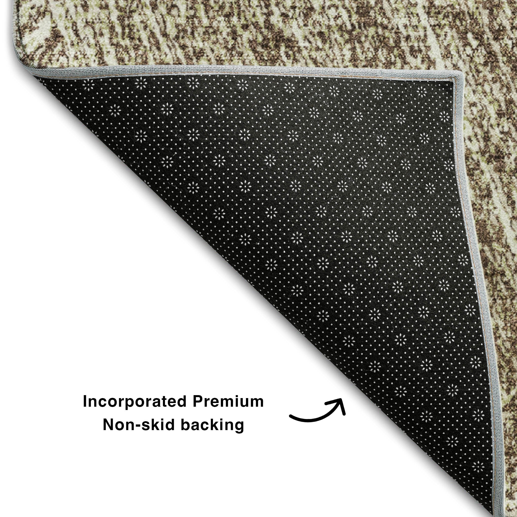 Lisbon Machine Washable Transitional Chocolate Brown Rug 1'8" x 2'6" #shape_Rectangle