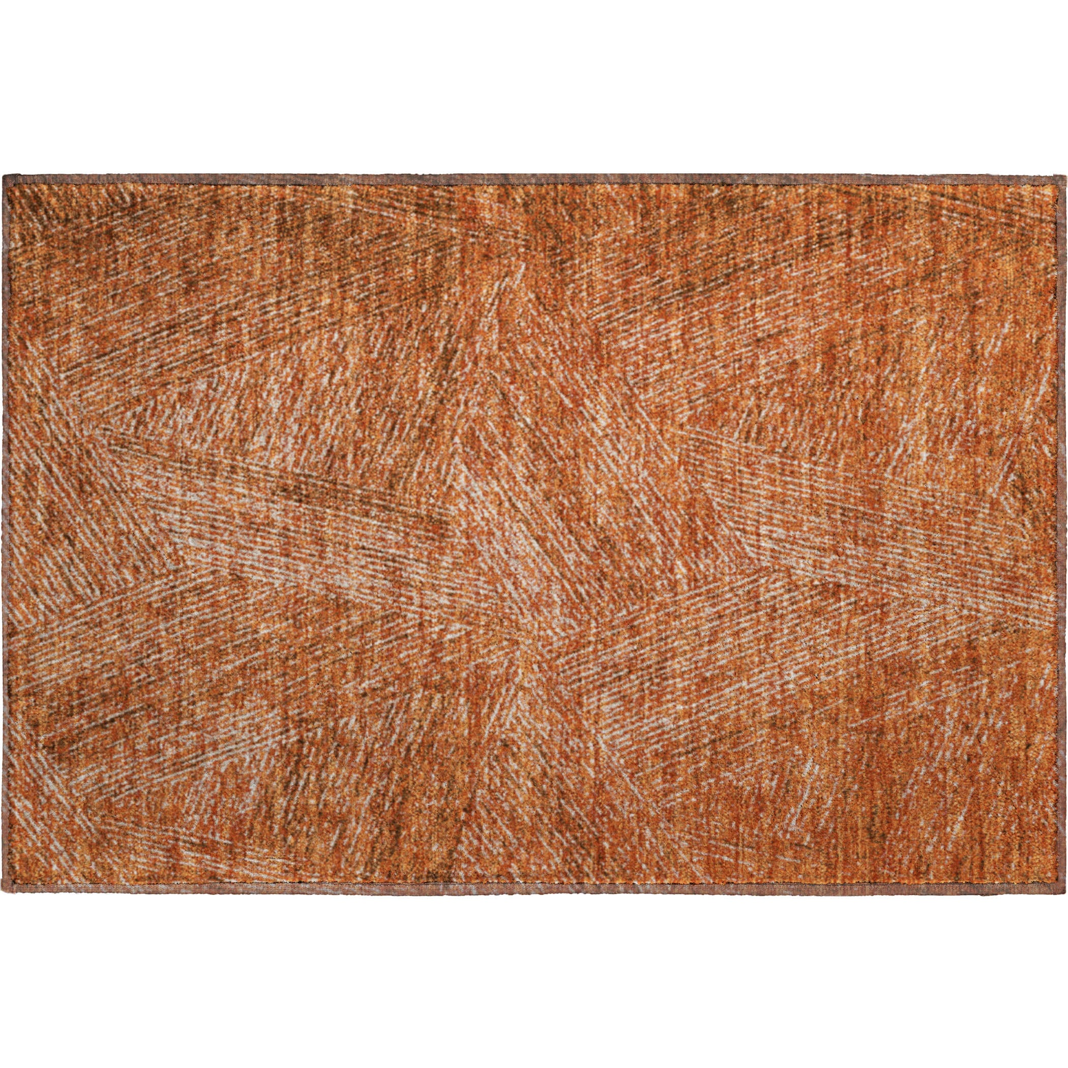 Lisbon Machine Washable Transitional Copper Orange Rug 1'8" x 2'6" #shape_Rectangle