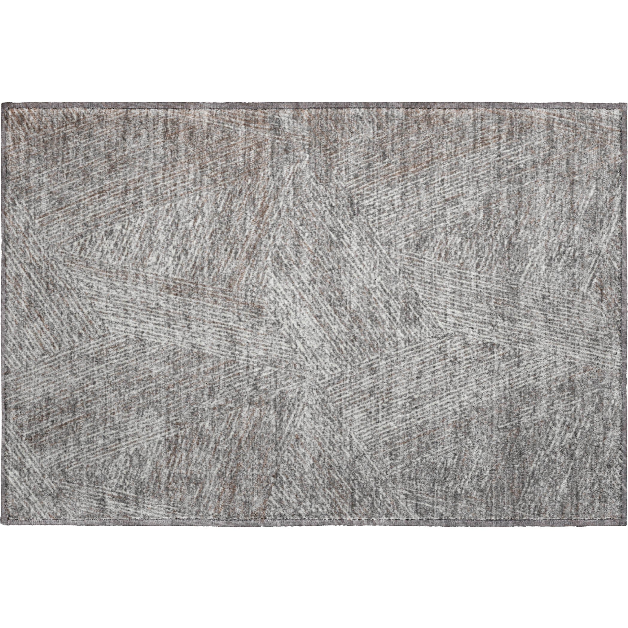 Lisbon Machine Washable Transitional Gray Rug 1'8" x 2'6" #shape_Rectangle