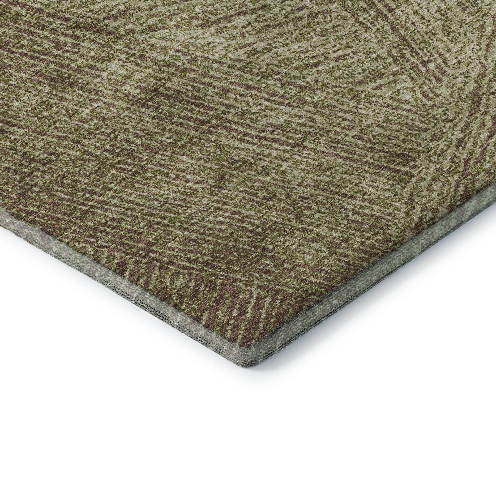 Lisbon Machine Washable Transitional Green Rug 1'8" x 2'6" #shape_Rectangle