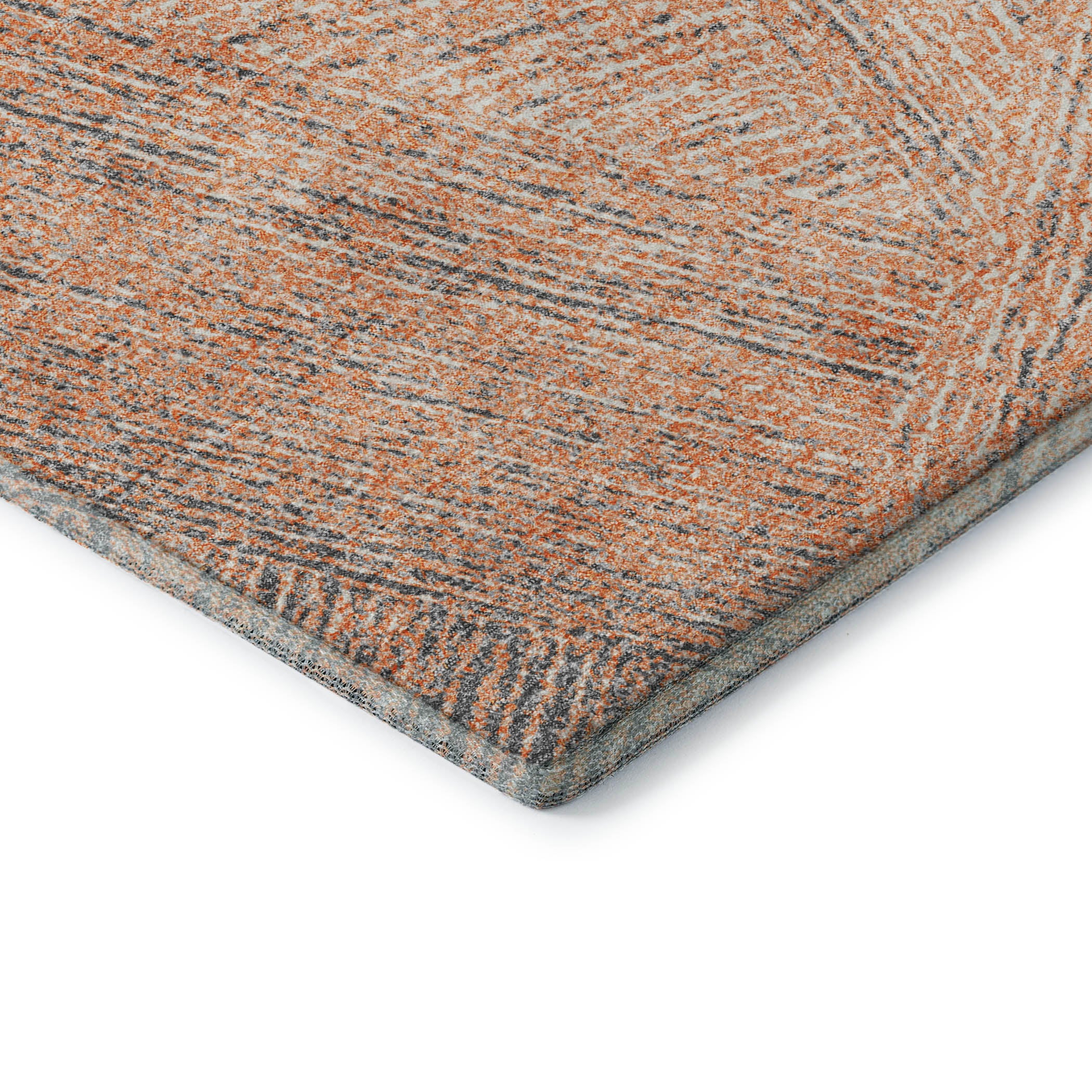 Lisbon Machine Washable Transitional Peach Orange Rug 1'8" x 2'6" #shape_Rectangle