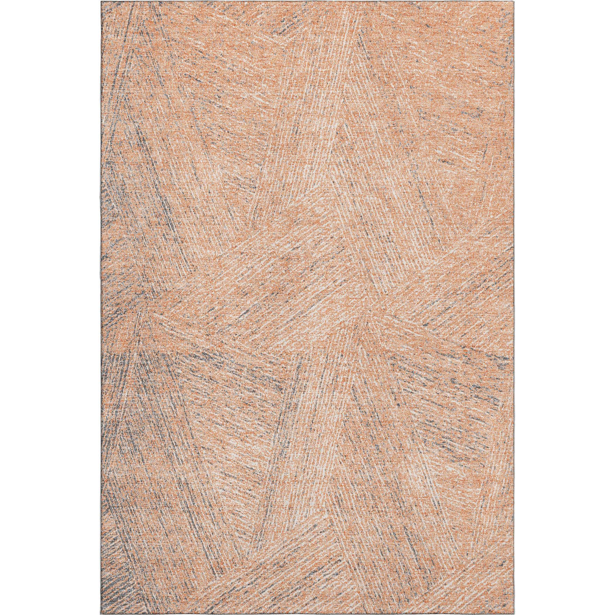 Lisbon Machine Washable Transitional Peach Orange Rug 2'6" x 3'10" #shape_Rectangle