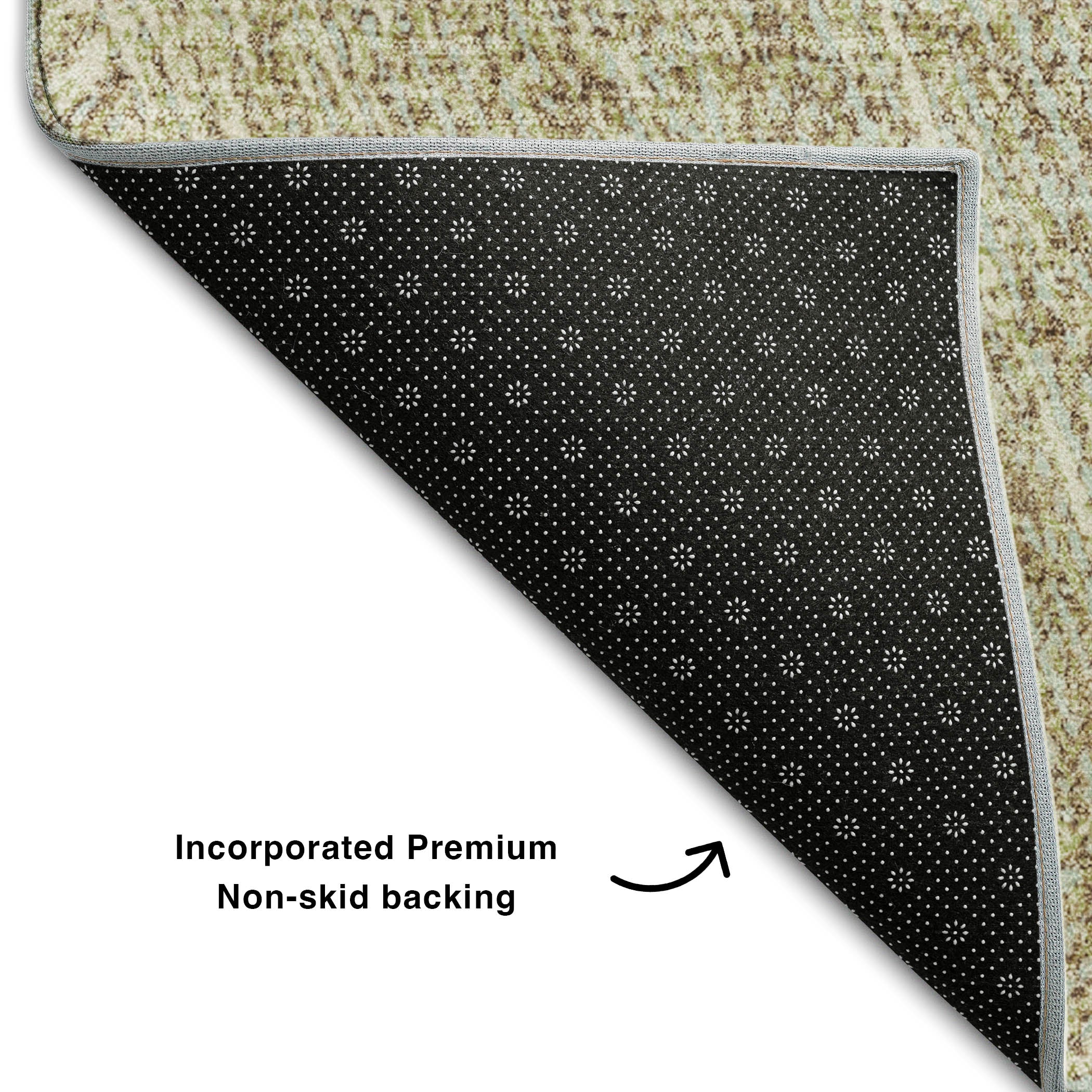 Lisbon Machine Washable Transitional Putty Ivory Rug 1'8" x 2'6" #shape_Rectangle