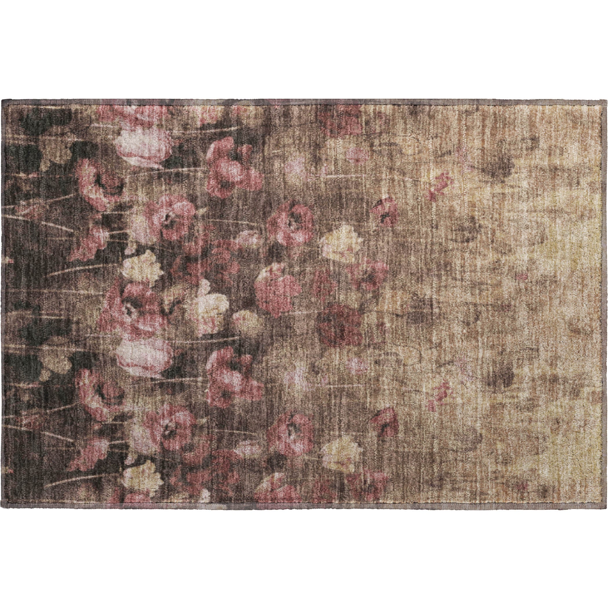 Lisbon Machine Washable Transitional Taupe Brown Rug 1'8" x 2'6" #shape_Rectangle