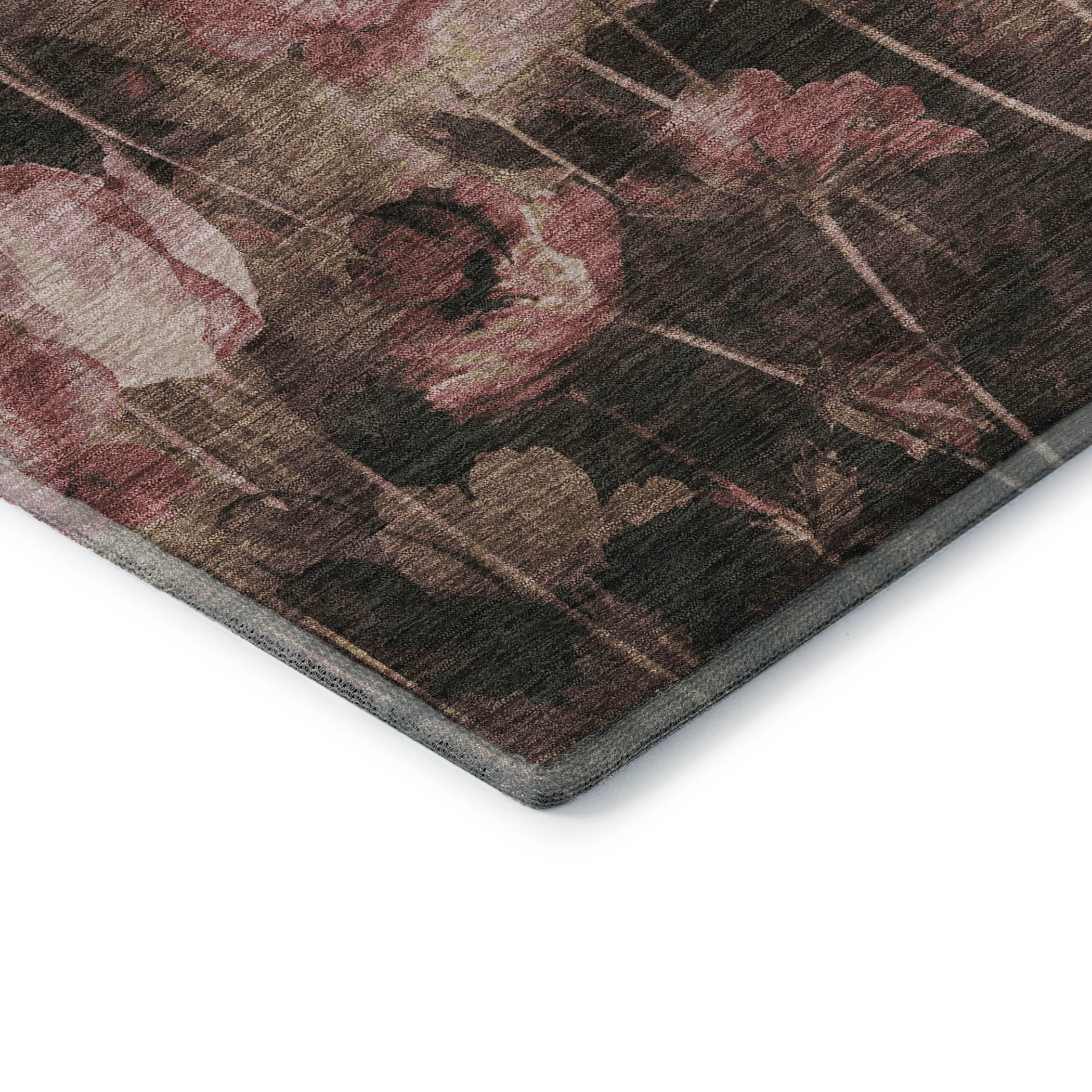 Lisbon Machine Washable Transitional Taupe Brown Rug 1'8" x 2'6" #shape_Rectangle
