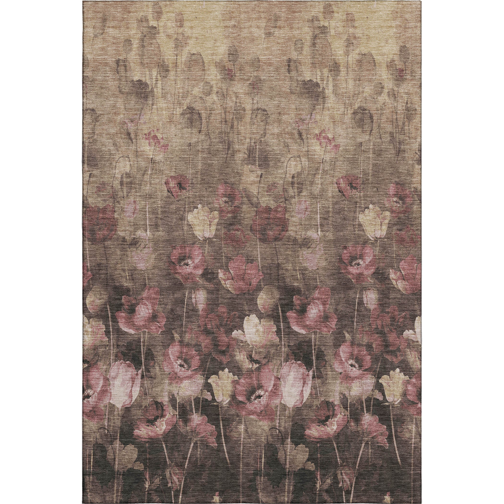 Lisbon Machine Washable Transitional Taupe Brown Rug 2'6" x 3'10" #shape_Rectangle
