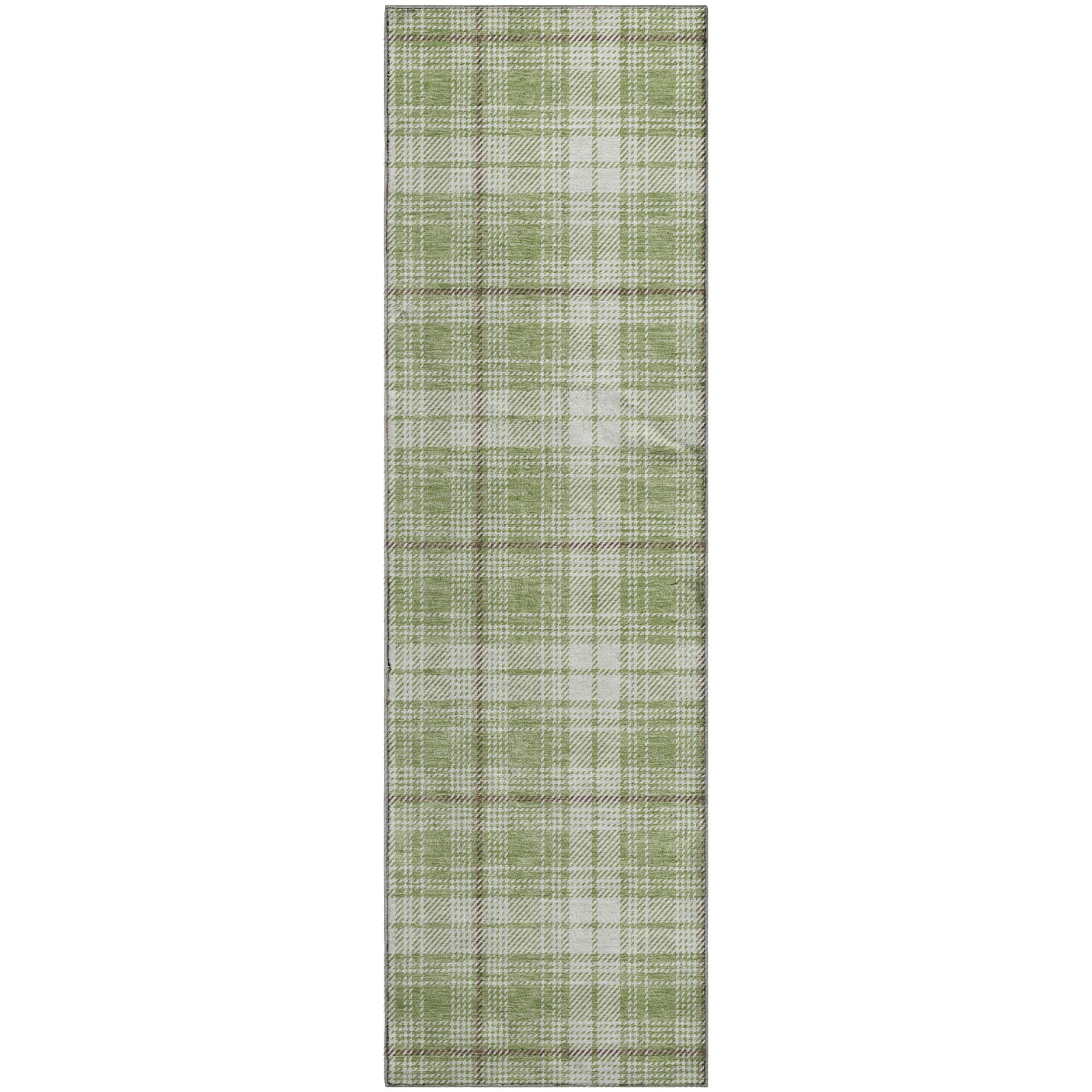 Budapest Machine Washable Transitional Aloe Green Rug 2'3" x 7'6" #shape_Runner